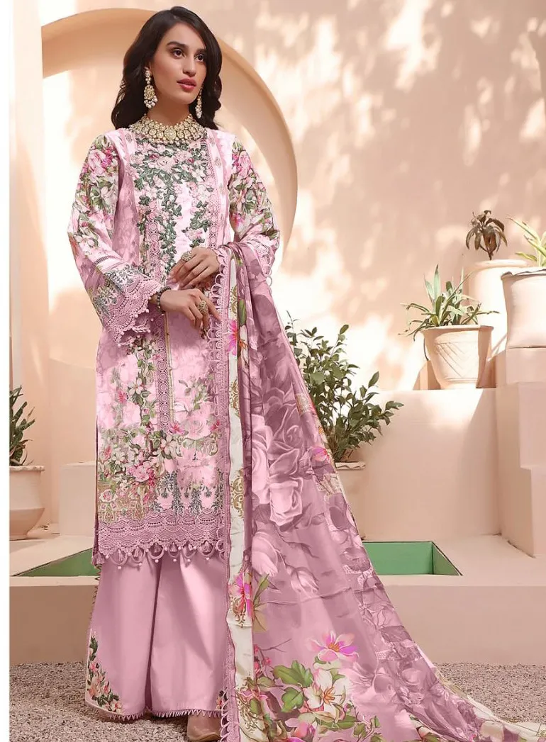 Taj Firdous Queens Court Cotton Wholesale Pakistani Salwar Suit Catalog