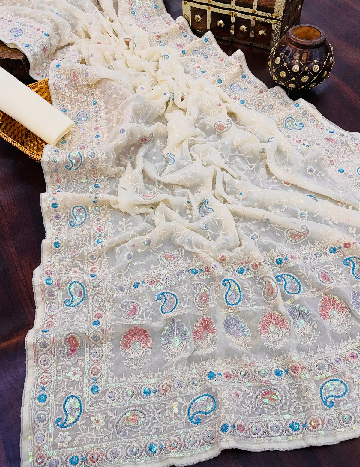 Vardan Ethnic BT-3089 Georgette Wholesale Designer Sarees Collection