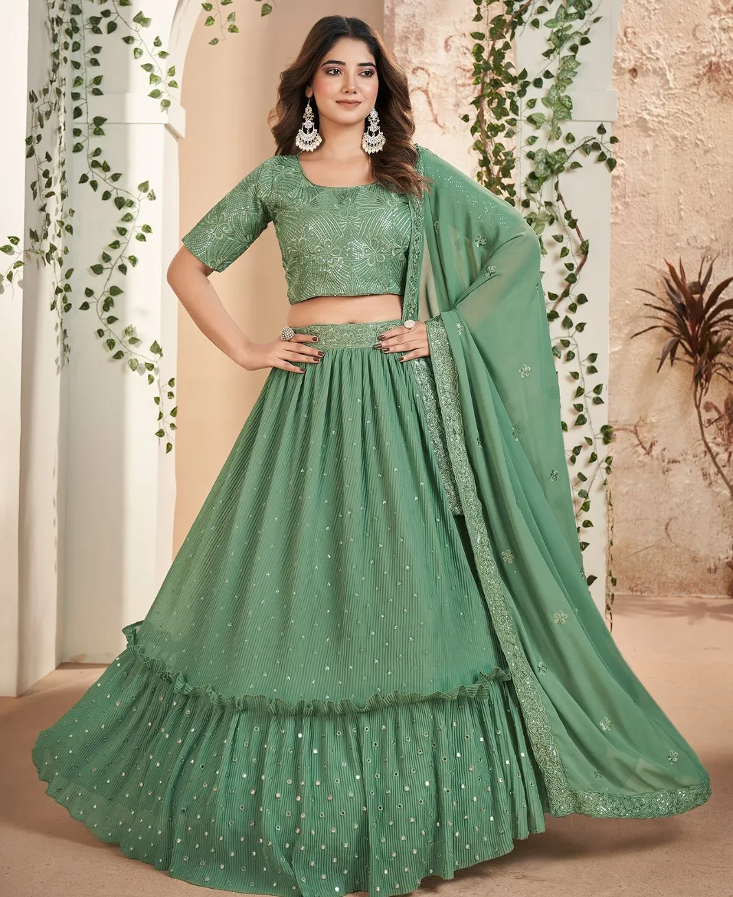 Vardan Ethnic Gulkanya Vol 5 Faux Georgette Lehenga Collection