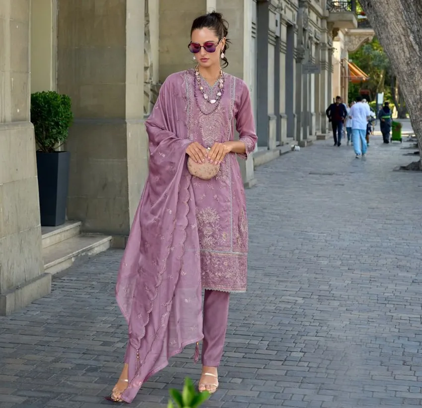 Vardan Ethnic Maxes Soft Organza Readymade Salwar Suit Collection