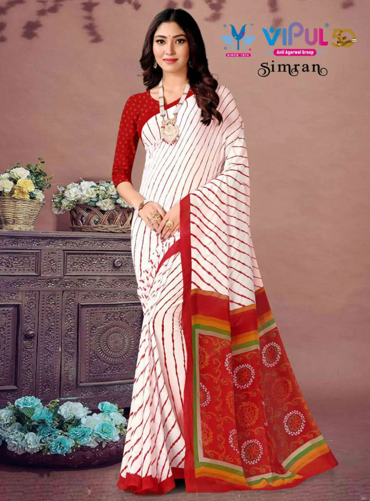 Vipul Simran Georgette Wholesale Fancy Sarees Collection