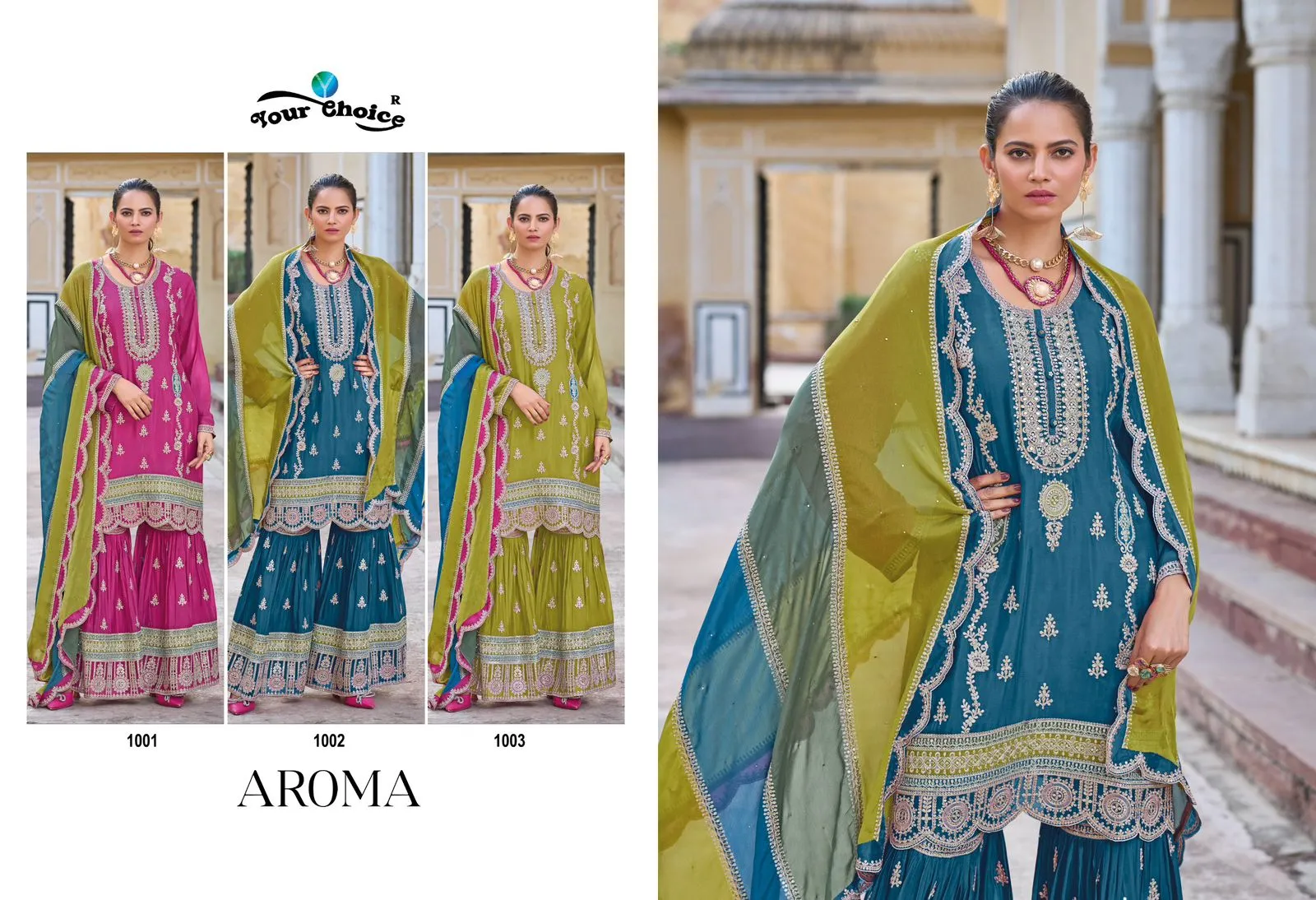 Your Choice Aroma Designer Chinon Salwar Suits Collection - Image 4