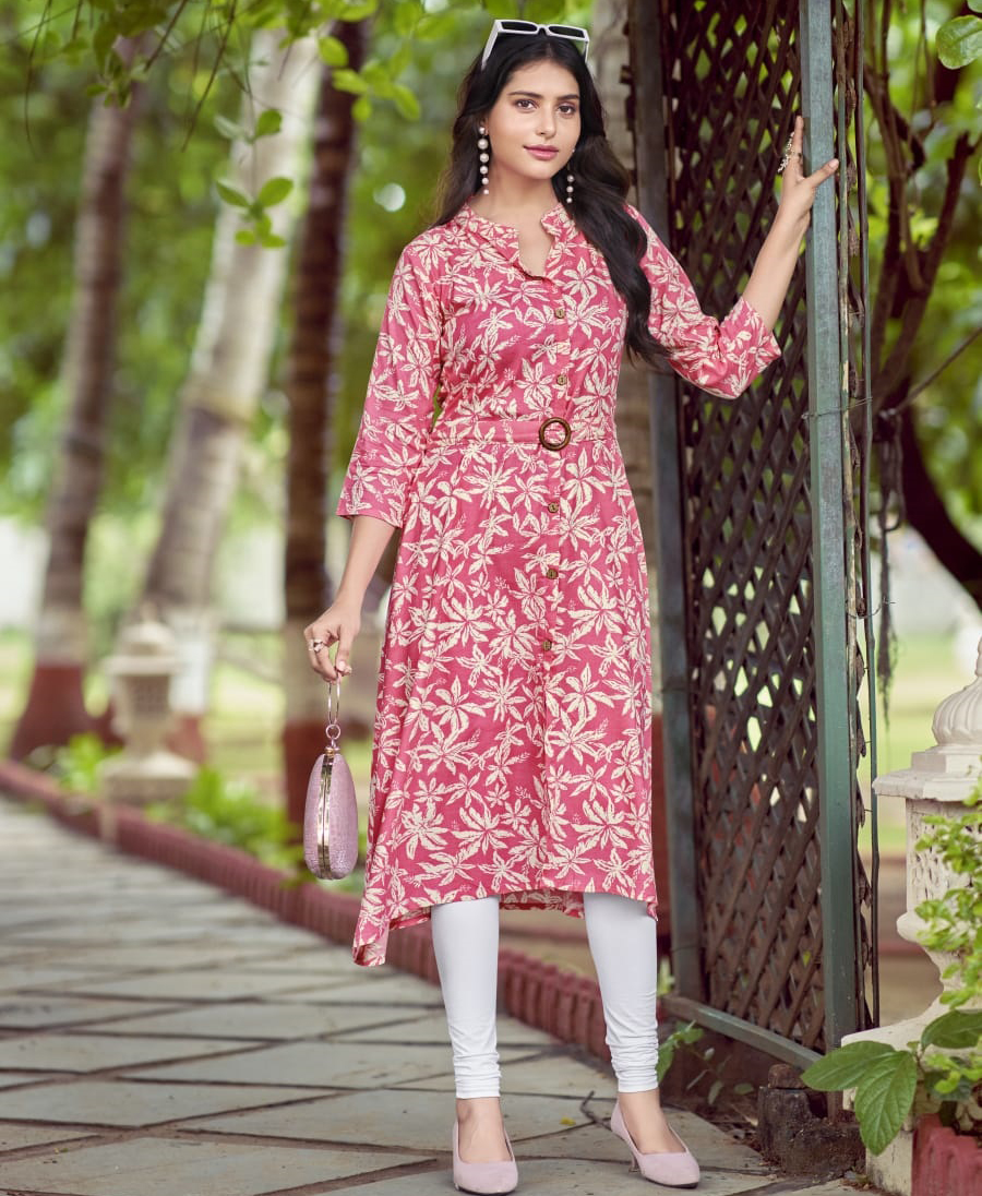 Tips And Tops Grassy Rayon Printed Wholesale Kurtis Collection