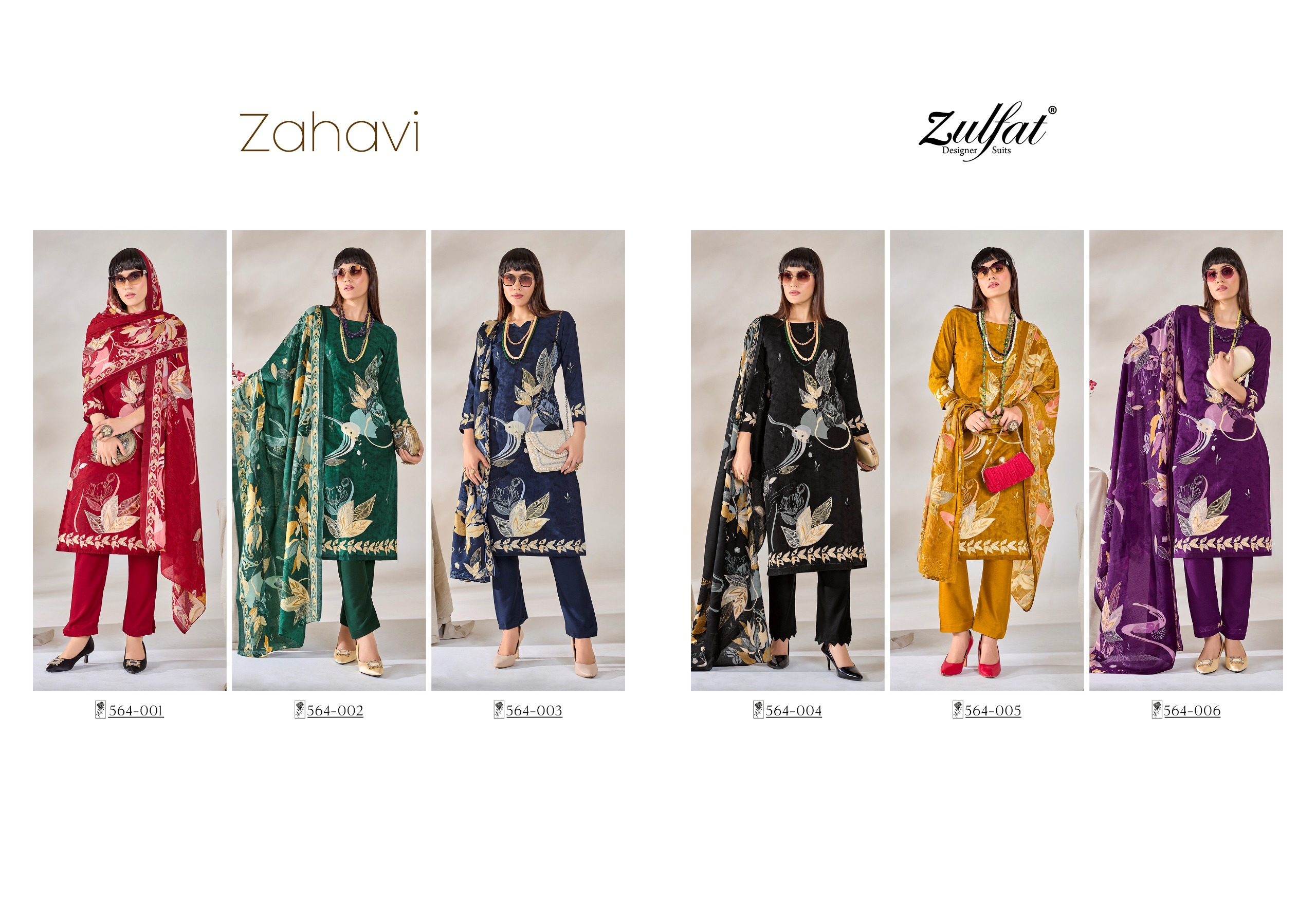 Zulfat Zahavi Viscose Wholesale Unstitched Suit Collection - Image 7