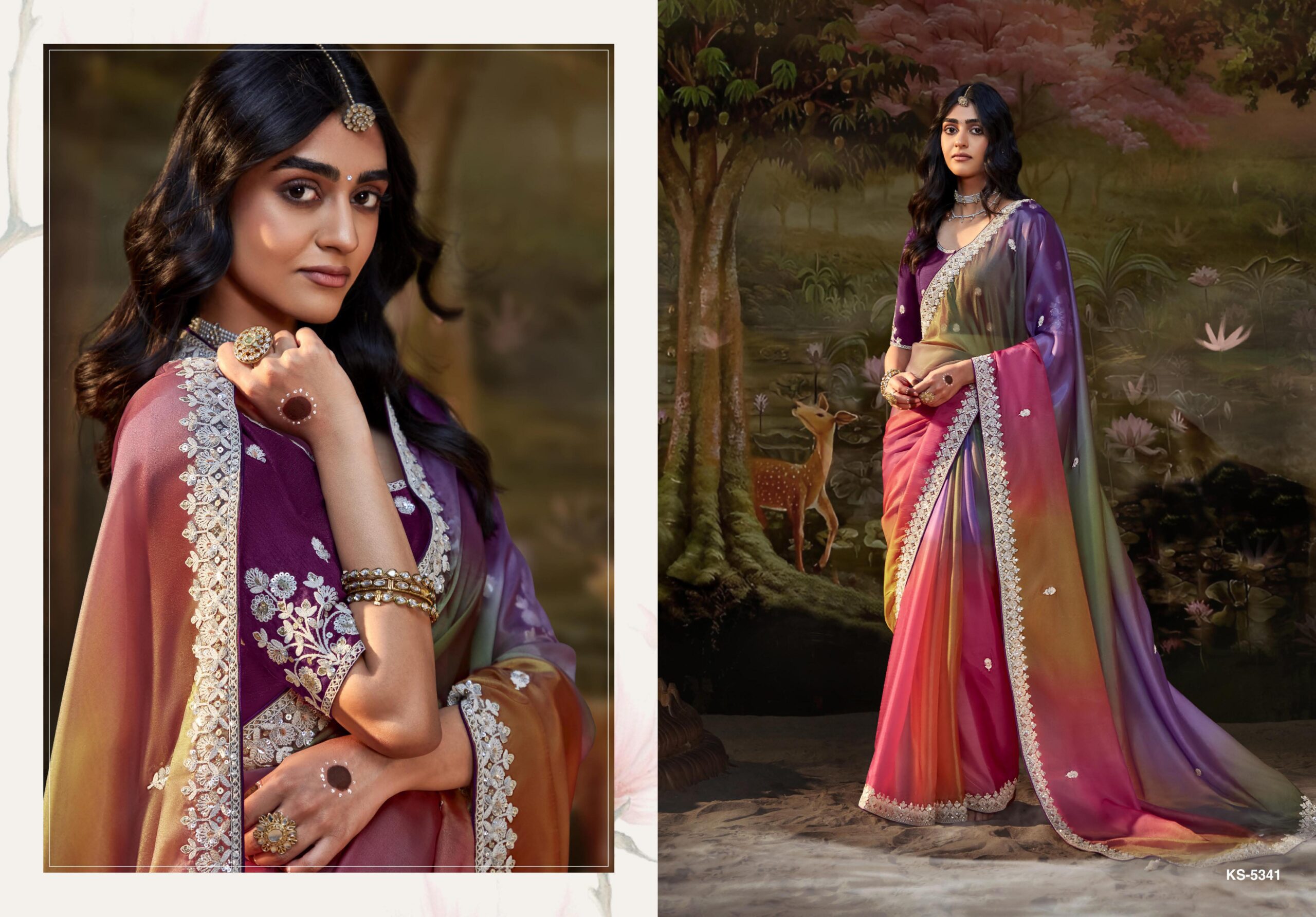 Kimora Kajal 15 Heavy Designer Wholesale Designer Saree Collection — Wholesale Sarees, Kimora wholesale from Surat — view 5