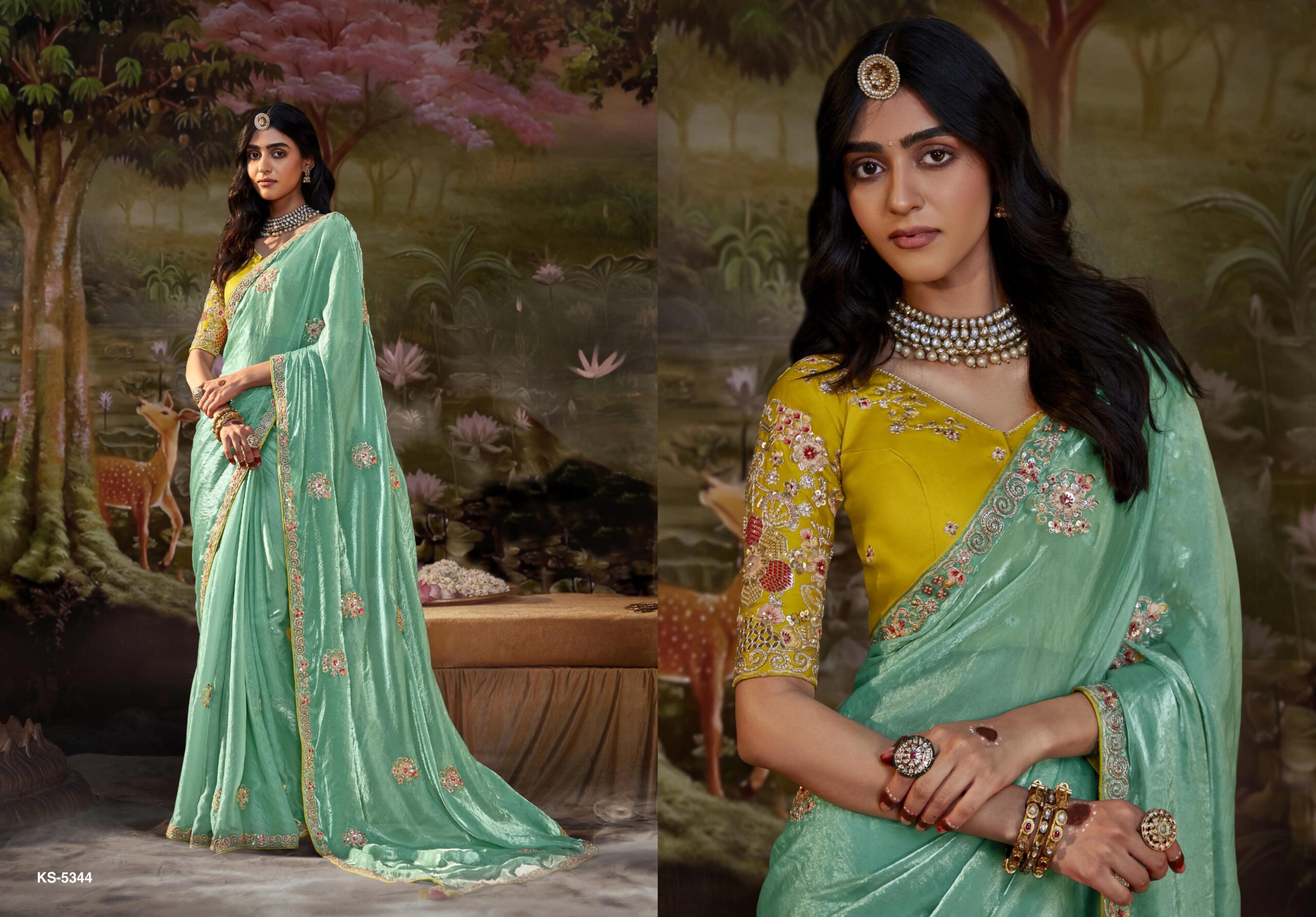 Kimora Kajal 15 Heavy Designer Wholesale Designer Saree Collection — Wholesale Sarees, Kimora wholesale from Surat — view 7