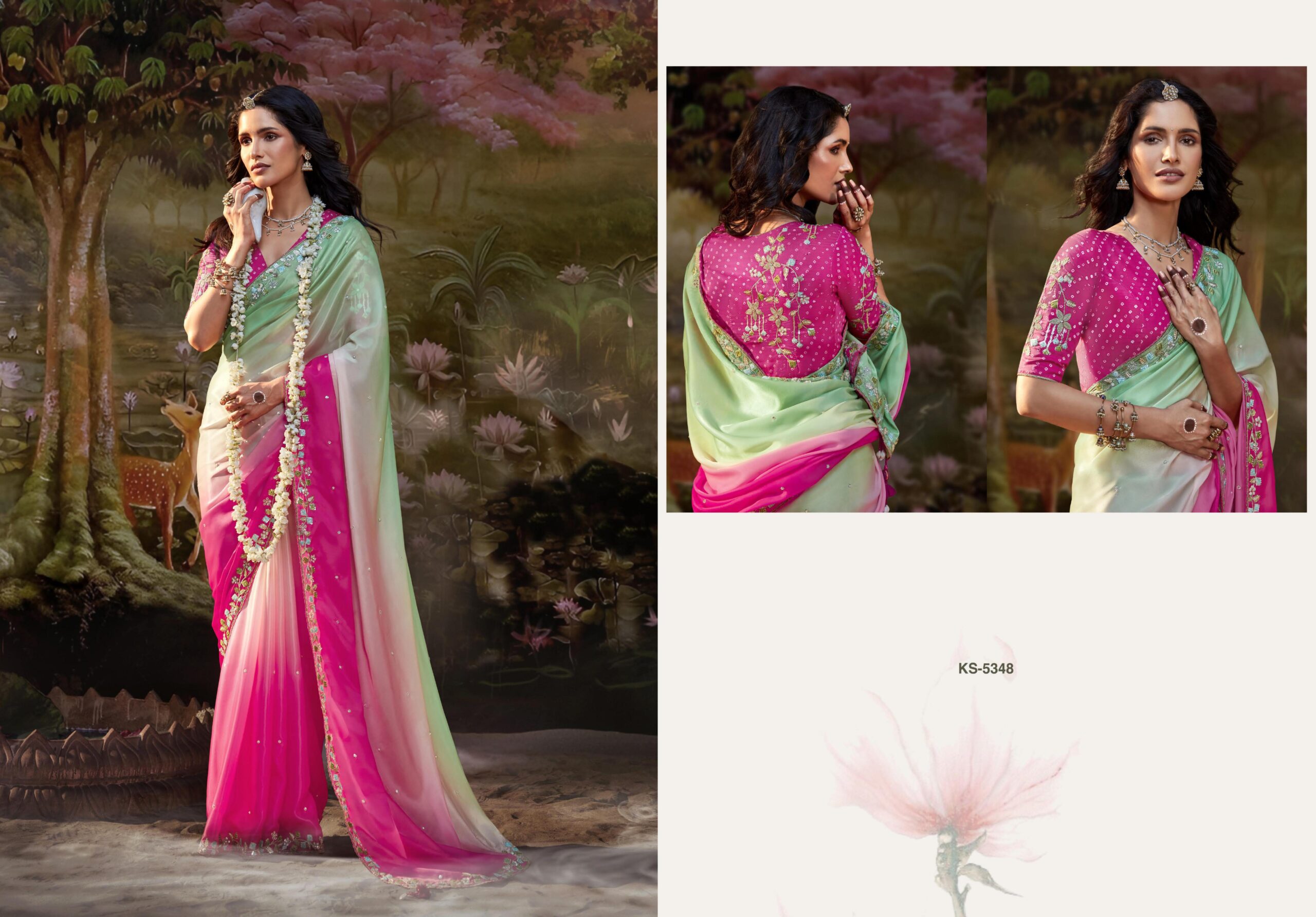 Kimora Kajal 15 Heavy Designer Wholesale Designer Saree Collection — Wholesale Sarees, Kimora wholesale from Surat — view 10