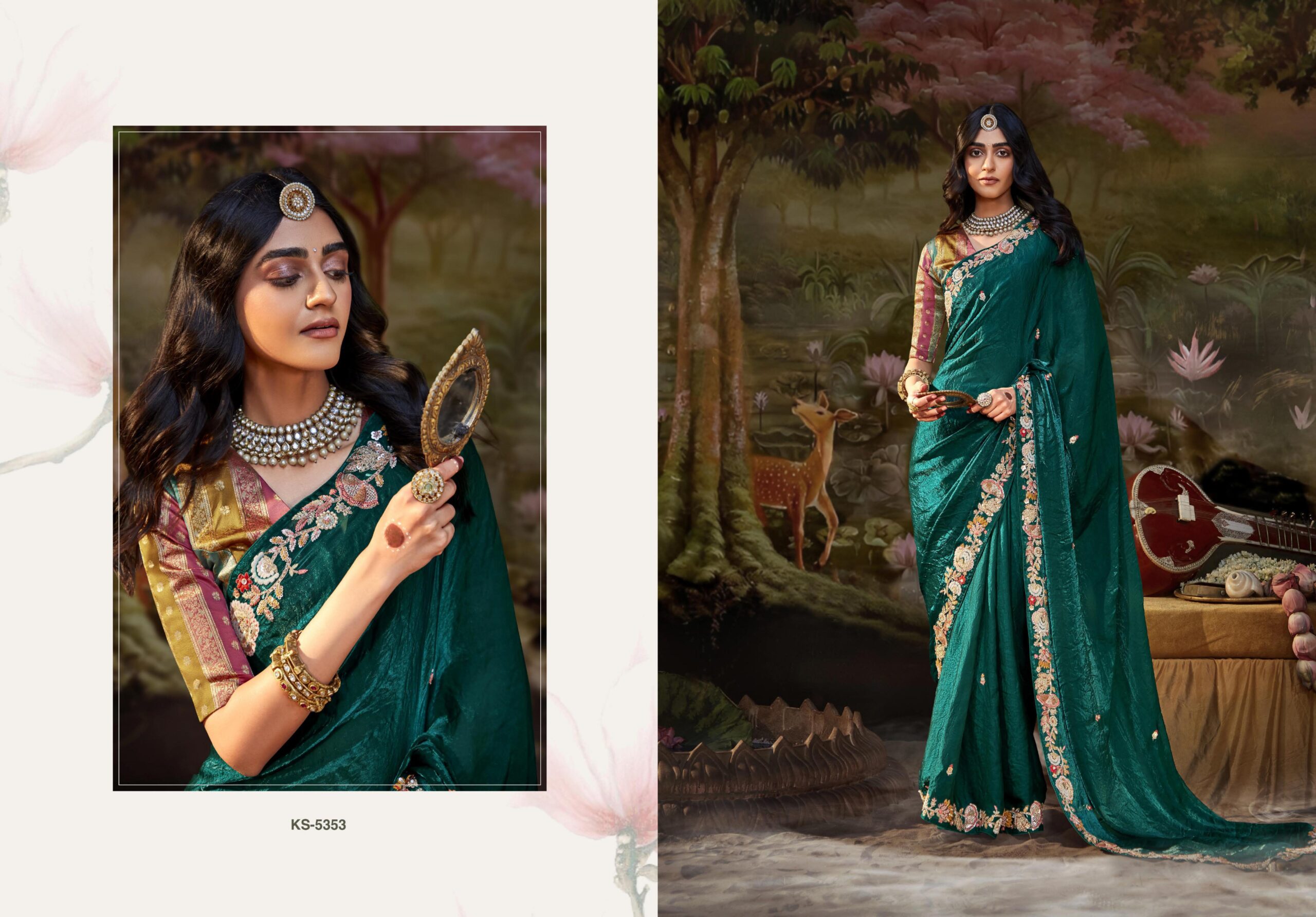 Kimora Kajal 15 Heavy Designer Wholesale Designer Saree Collection — Wholesale Sarees, Kimora wholesale from Surat — view 12