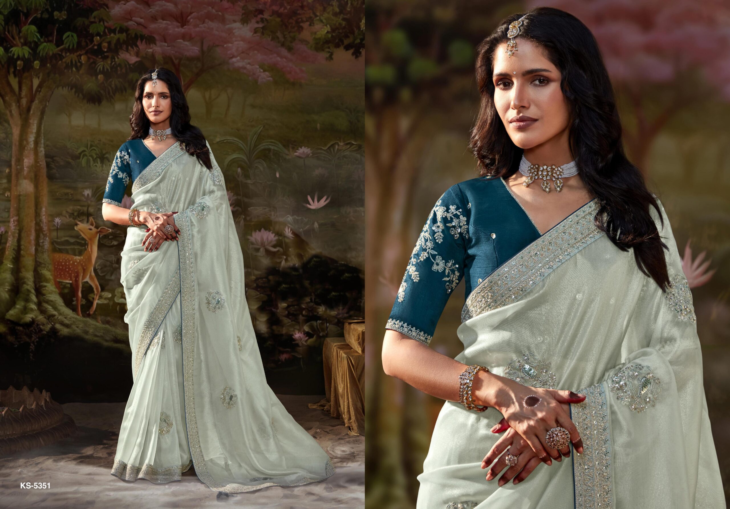 Kimora Kajal 15 Heavy Designer Wholesale Designer Saree Collection — Wholesale Sarees, Kimora wholesale from Surat — view 13