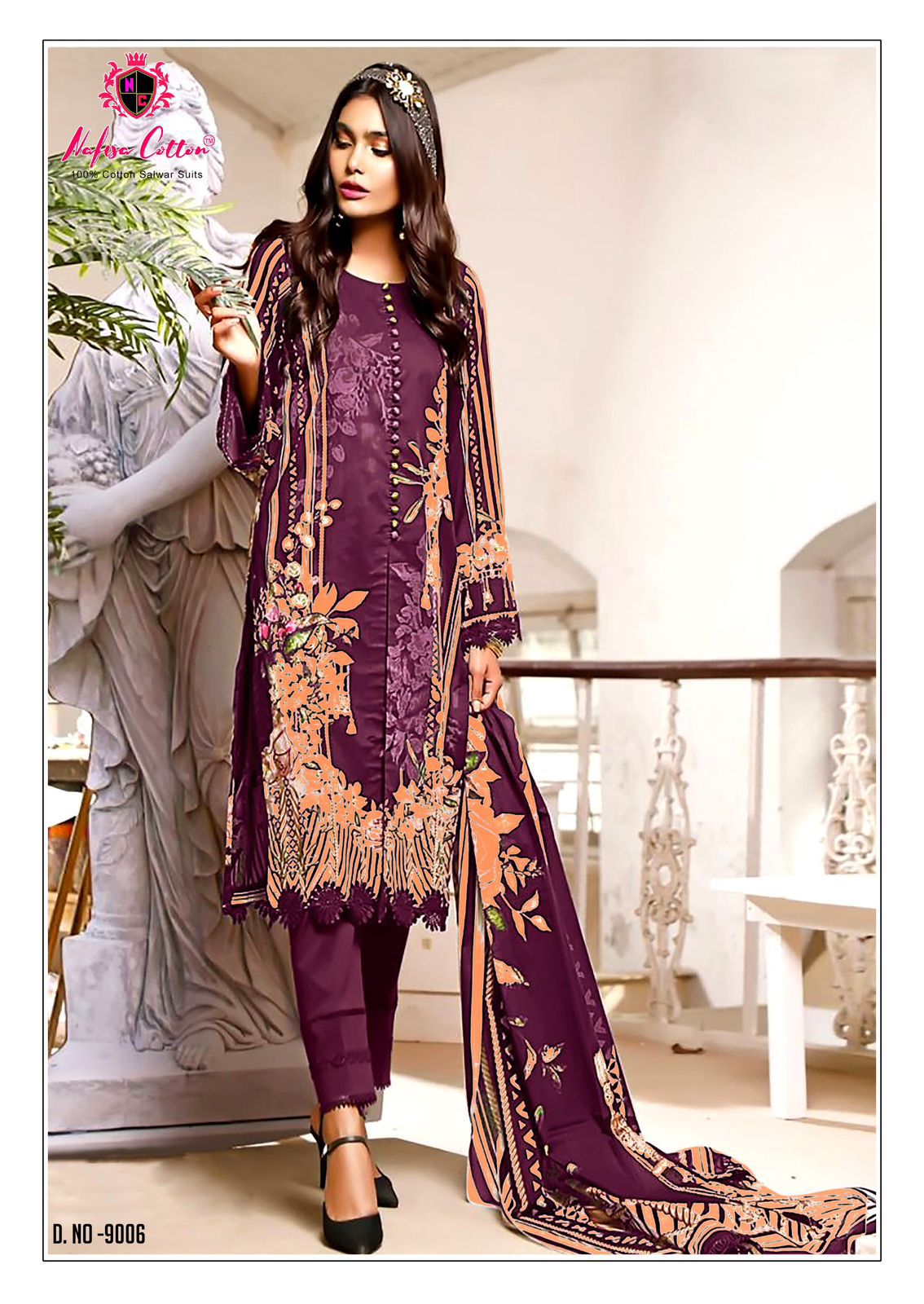Nafisa Safina Vol 9 Cotton Wholesale Pakistani Salwar Suit Catalog - Image 3