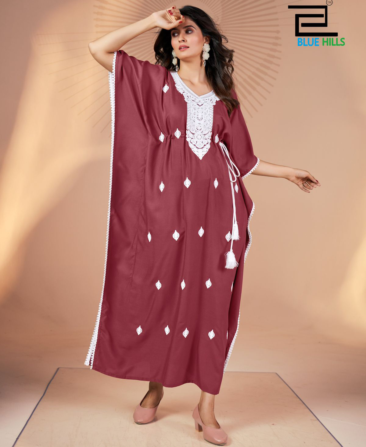 Blue Hills Honey Nx Fancy Rayon Wholesale Kaftan Collection