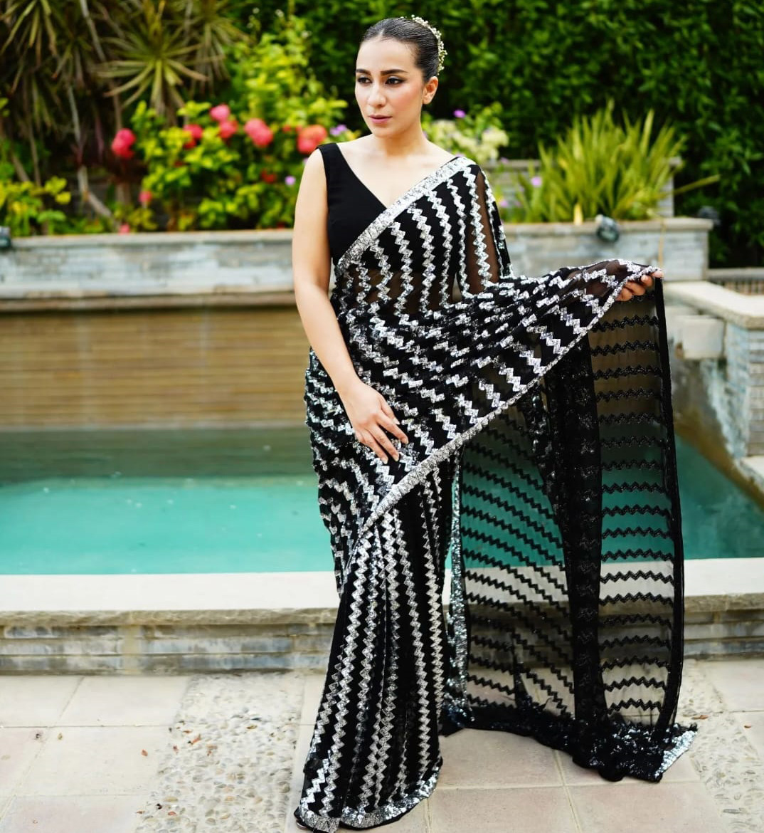 Jr 607 Georgette Wholesale Fancy Sarees Catalog