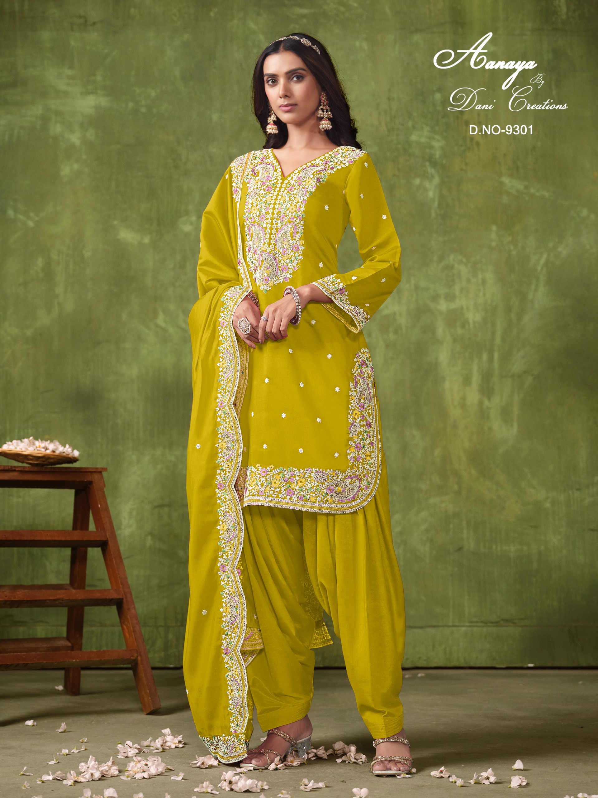 Twisha Aanaya 9300 Series Vol 193 Pv Chanderi Wholesale Designer Salwar Suit Catalog - Image 3