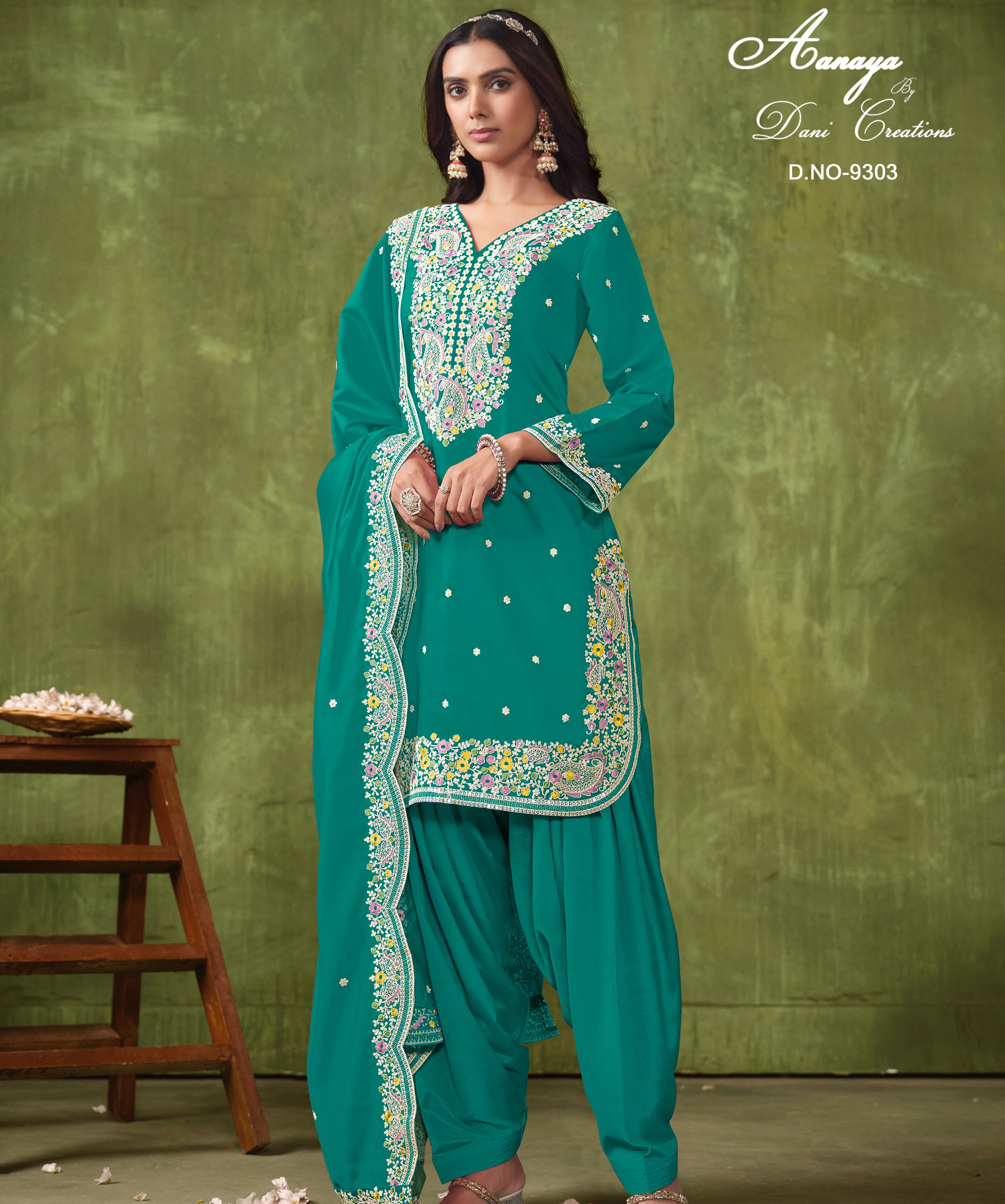 Twisha Aanaya 9300 Series Vol 193 Pv Chanderi Wholesale Designer Salwar Suit Catalog