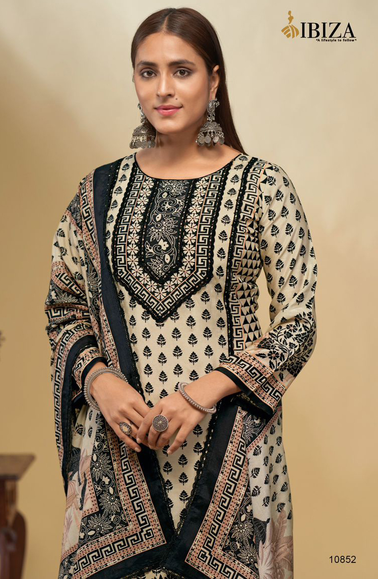 Ibiza Riyasat Vol 7 Muslin Digital Printed Handwork Wholesale Unstitched Salwar Suit Collection