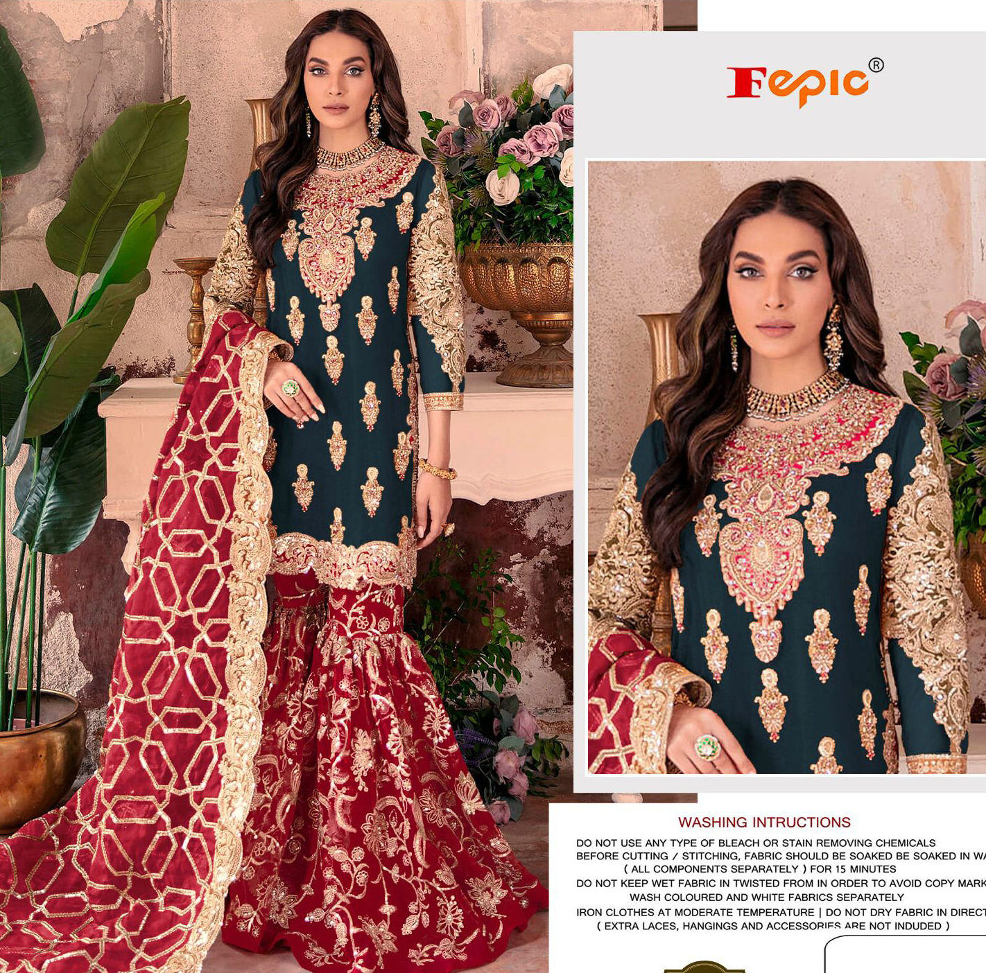 Fepic D 5407 Georgette Wholesale Pakistani Salwar Suit Collection
