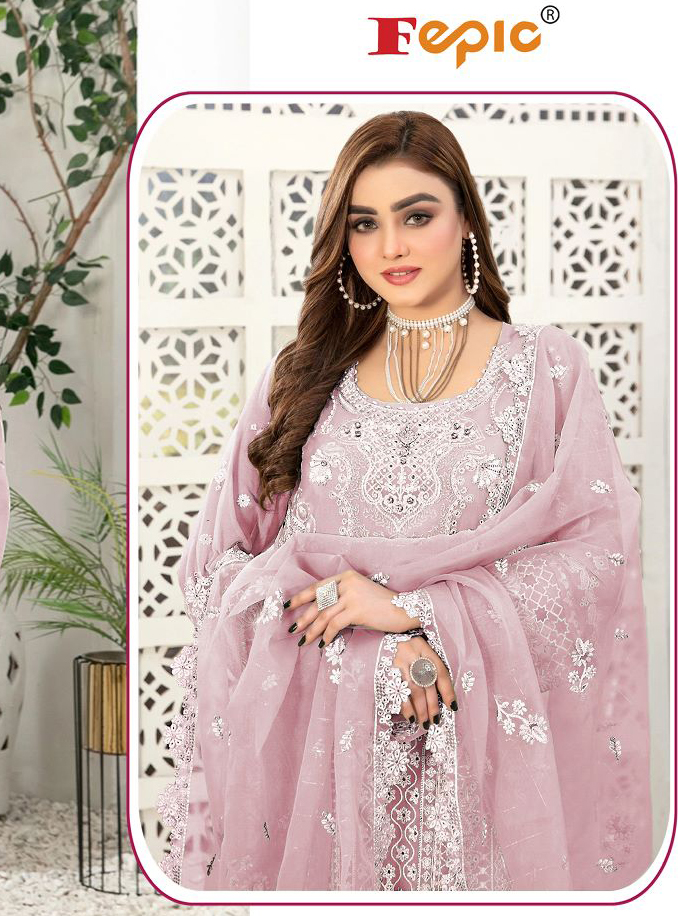 Fepic C 1335 Organza Wholesale Pakistani Salwar Suit Collection