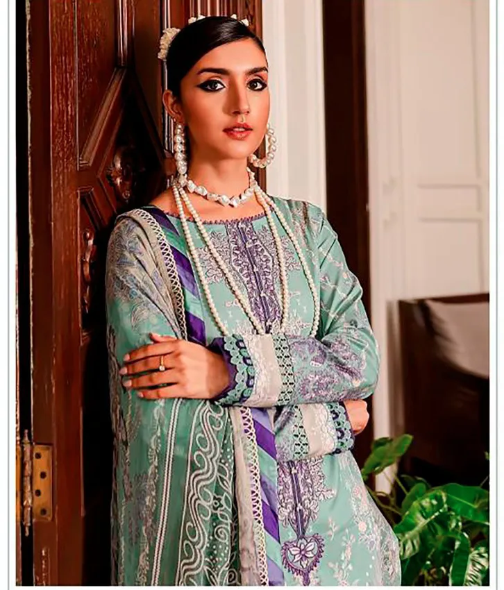 Aasha Queen Court Vol 8 Chiffon Dupatta Wholesale Pakistani Suit Collection