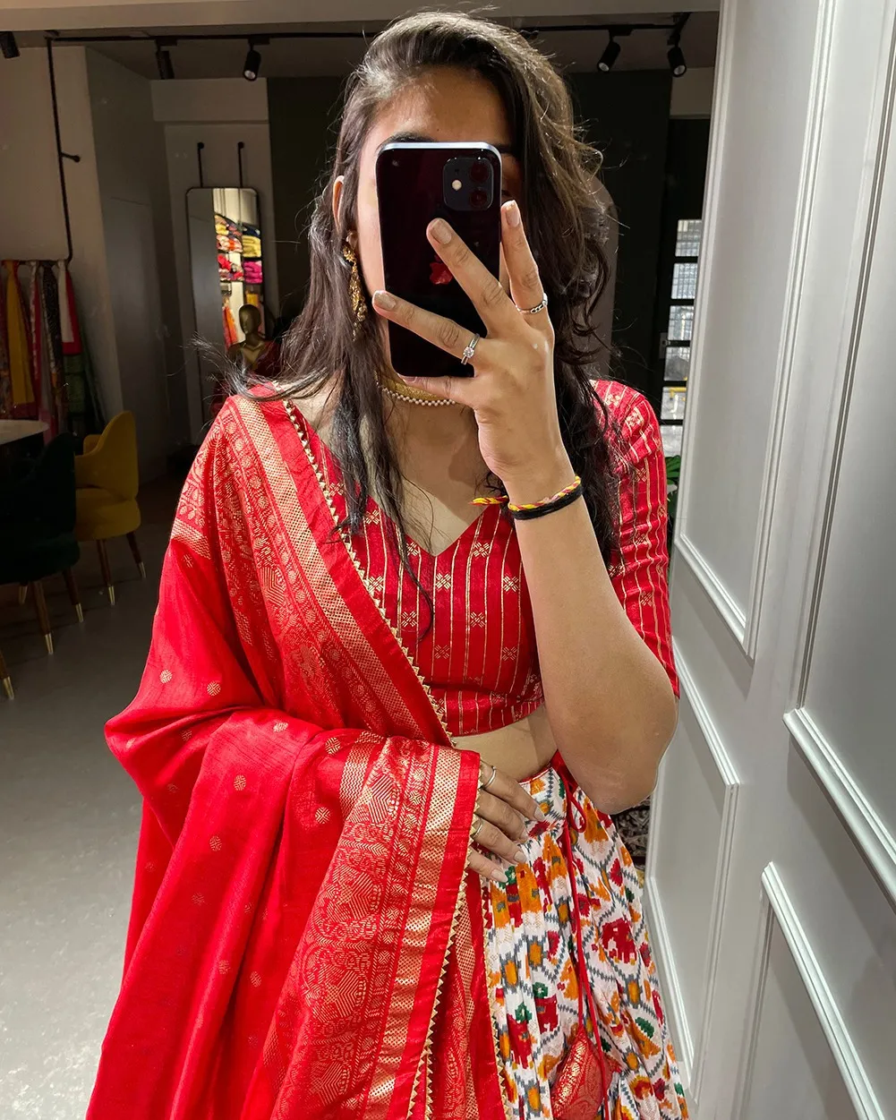 Aawiya 1640RED Dola Silk Wholesale Lehenga Collection