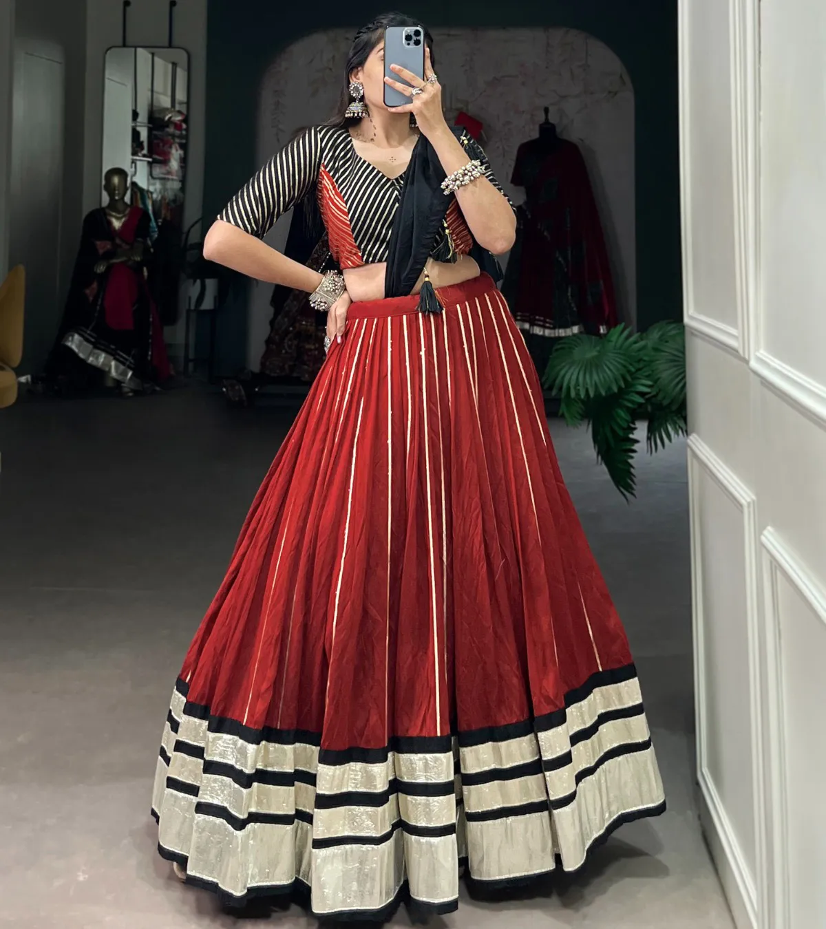 Aawiya 1674MRN Chanderi Wholesale Lehenga Collection