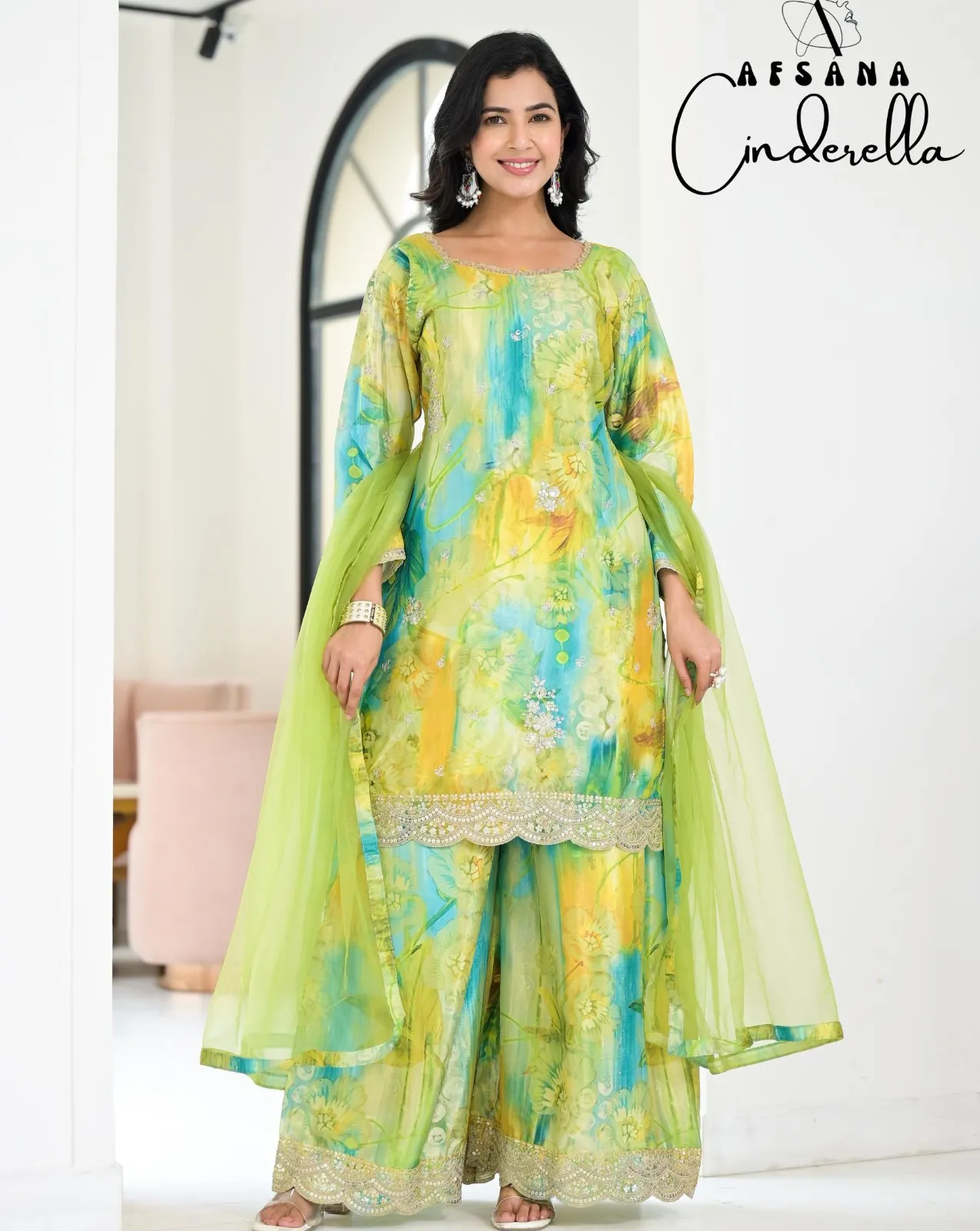 Afsana Cinderella Chinon Wholesale Readymade Pakistani Salwar Suit Collection — Wholesale Readymade Suit, Afsana wholesale from Surat — view 1
