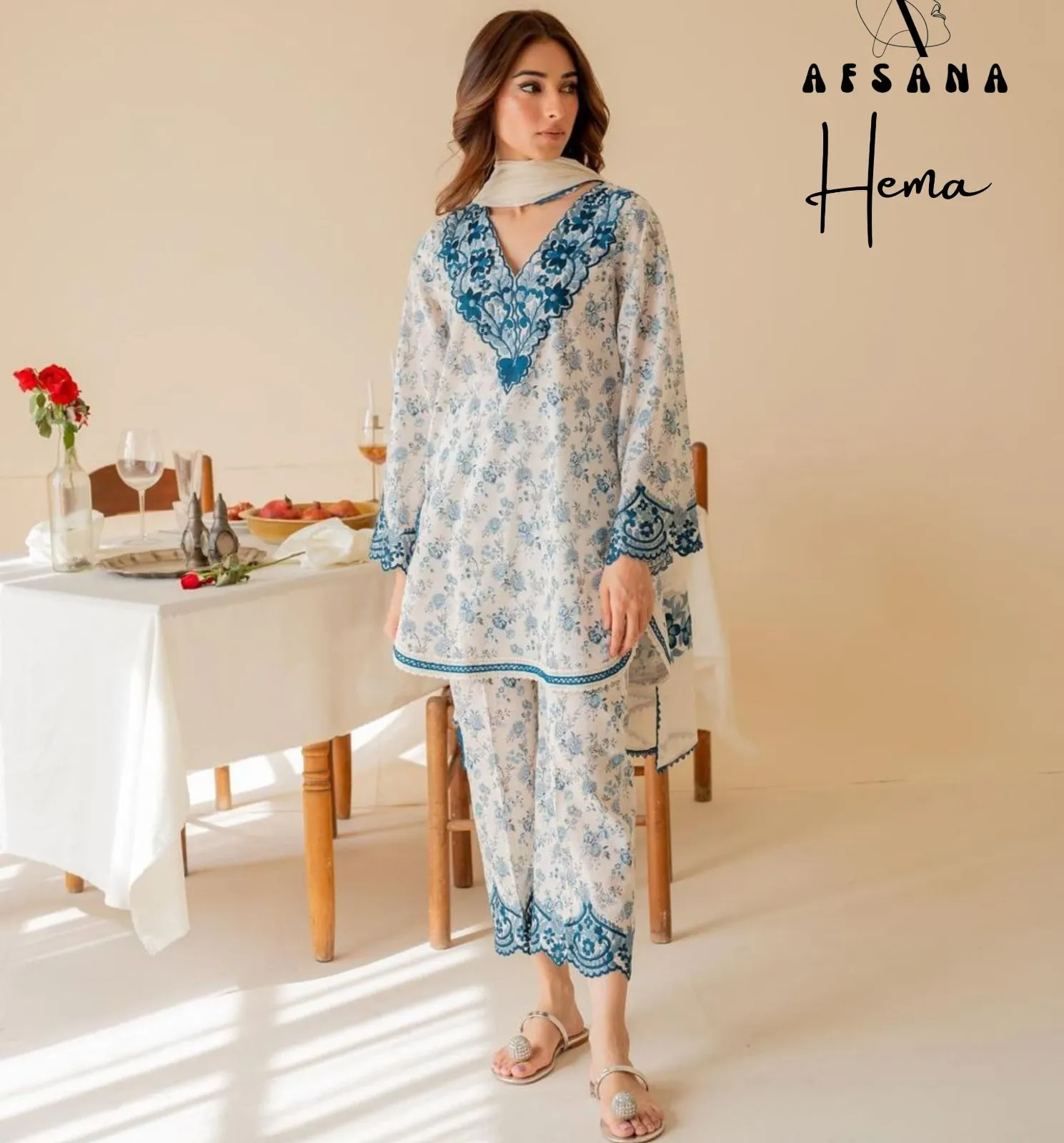 Afsana Hema Muslin Wholesale Readymade Pakistani Salwar Suit Collection — Wholesale Readymade Suit, Afsana wholesale from Surat — view 1
