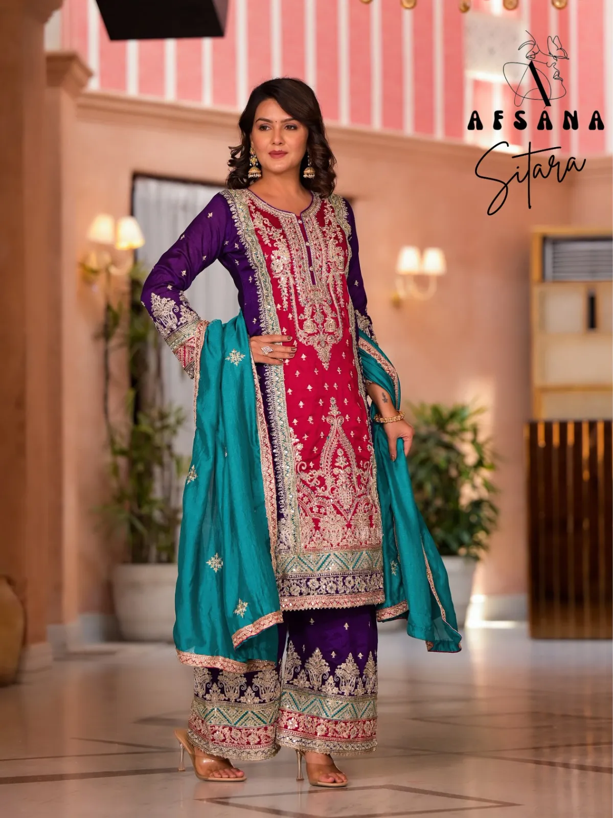 Afsana Sitara Premium Silk Wholesale Readymade Salwar Suit Collection - Image 4