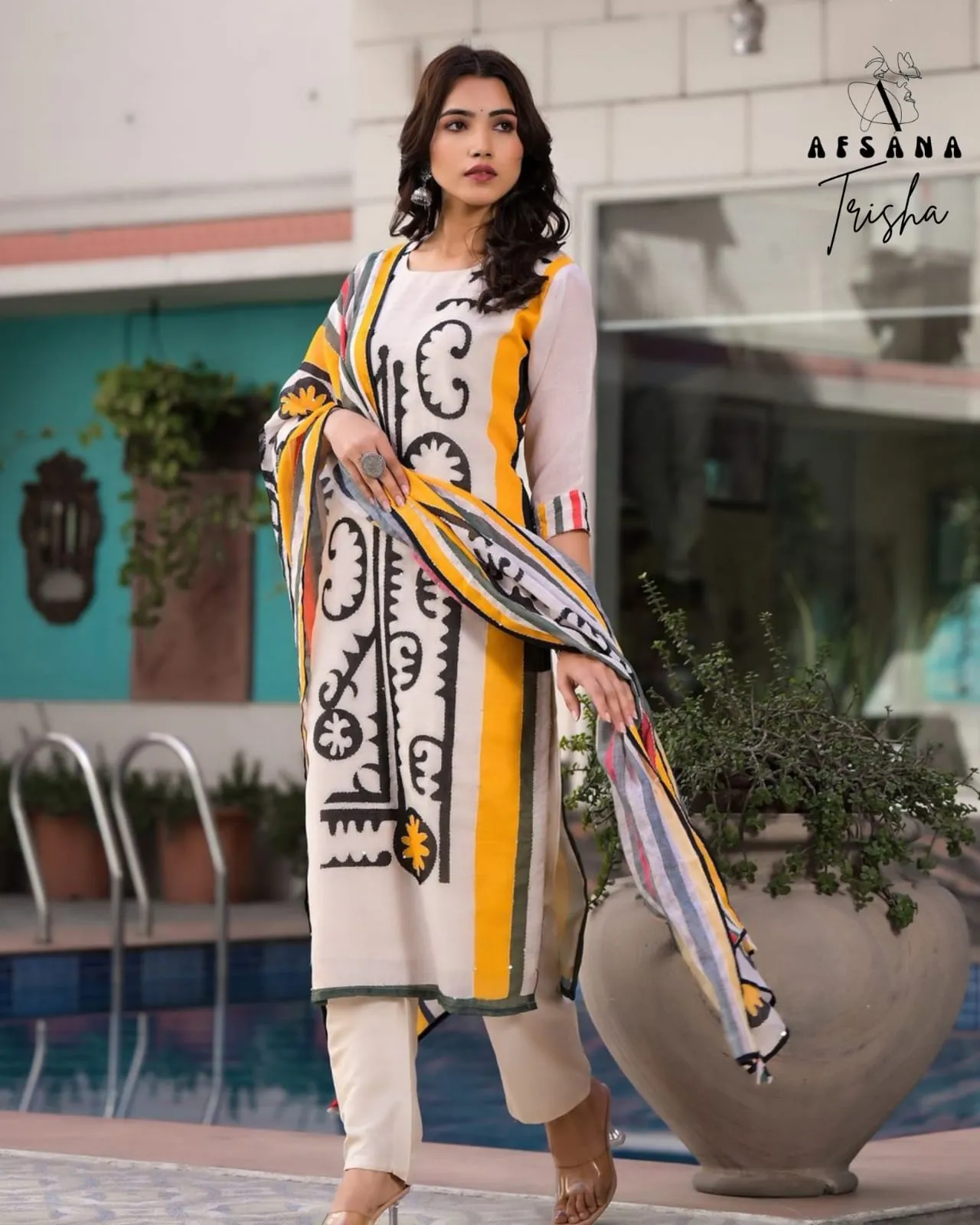 Afsana Trisha Fancy Muslin Wholesale Pakistani Readymade Salwar Suit Collection