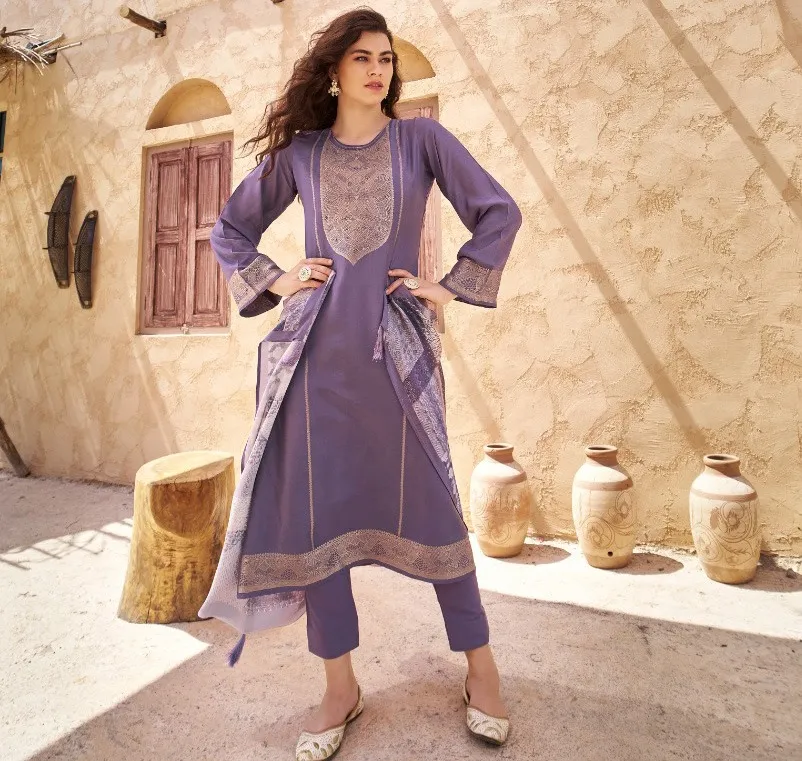 Aiqa Mira Pure Berg Musline Silk Wholesale Unstitched Salwar Suit Collection