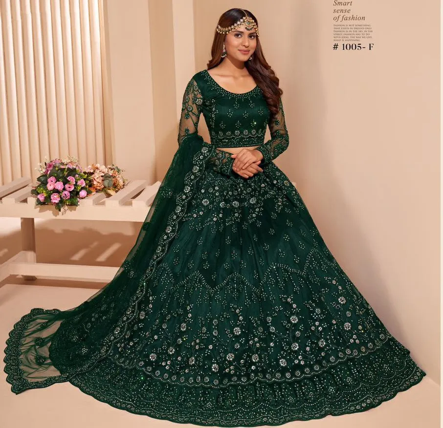 Alizeh Bridal Heritage 1005 Colours Butterfly Net Wholesale Lehenga Collection