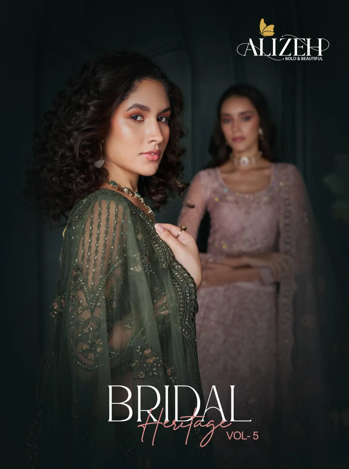 Alizeh Bridal Heritage Vol 5 Net Wholesale Lehenga Collection