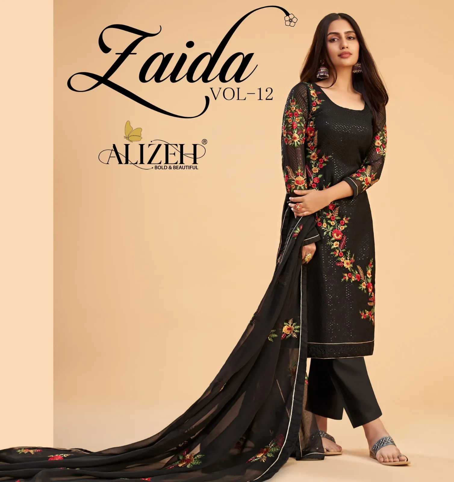 Alizeh Zaida Vol 12 Georgette Wholesale Designer Salwar Suit Collection