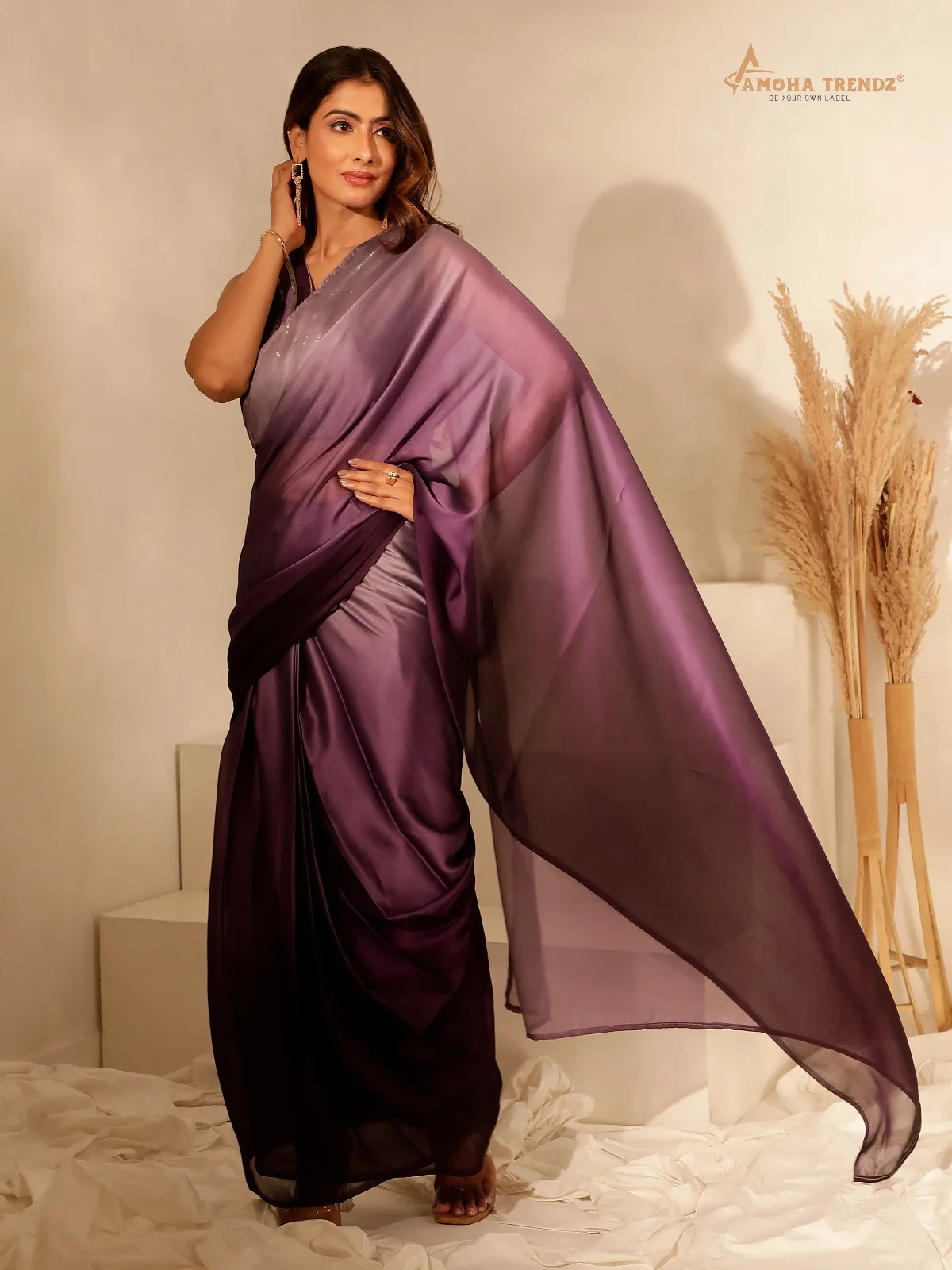 Amoha 101139 Imported Fabric Wholesale Readymade Saree Collection — Wholesale Sarees, AMOHA wholesale from Surat - Gallery Image 7