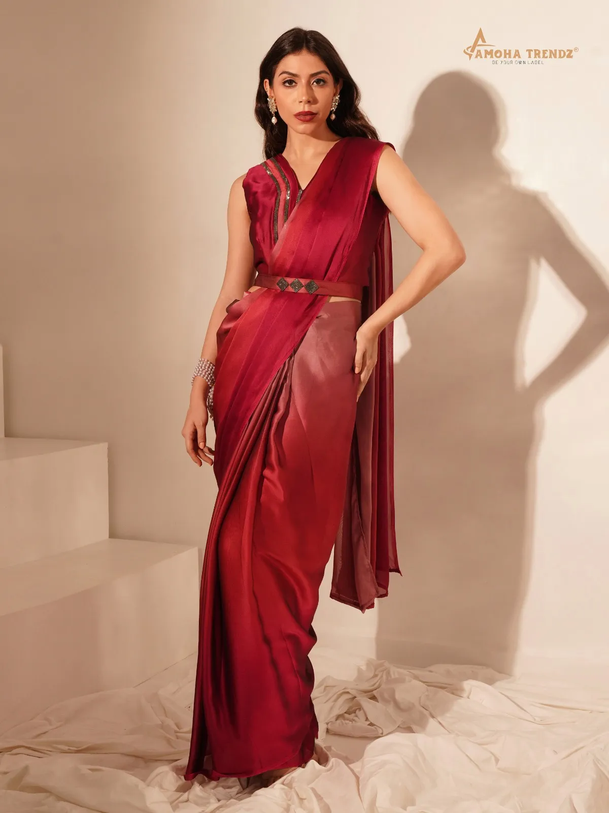 Amoha 101139 Imported Fabric Wholesale Readymade Saree Collection — Wholesale Sarees, AMOHA wholesale from Surat — view 8