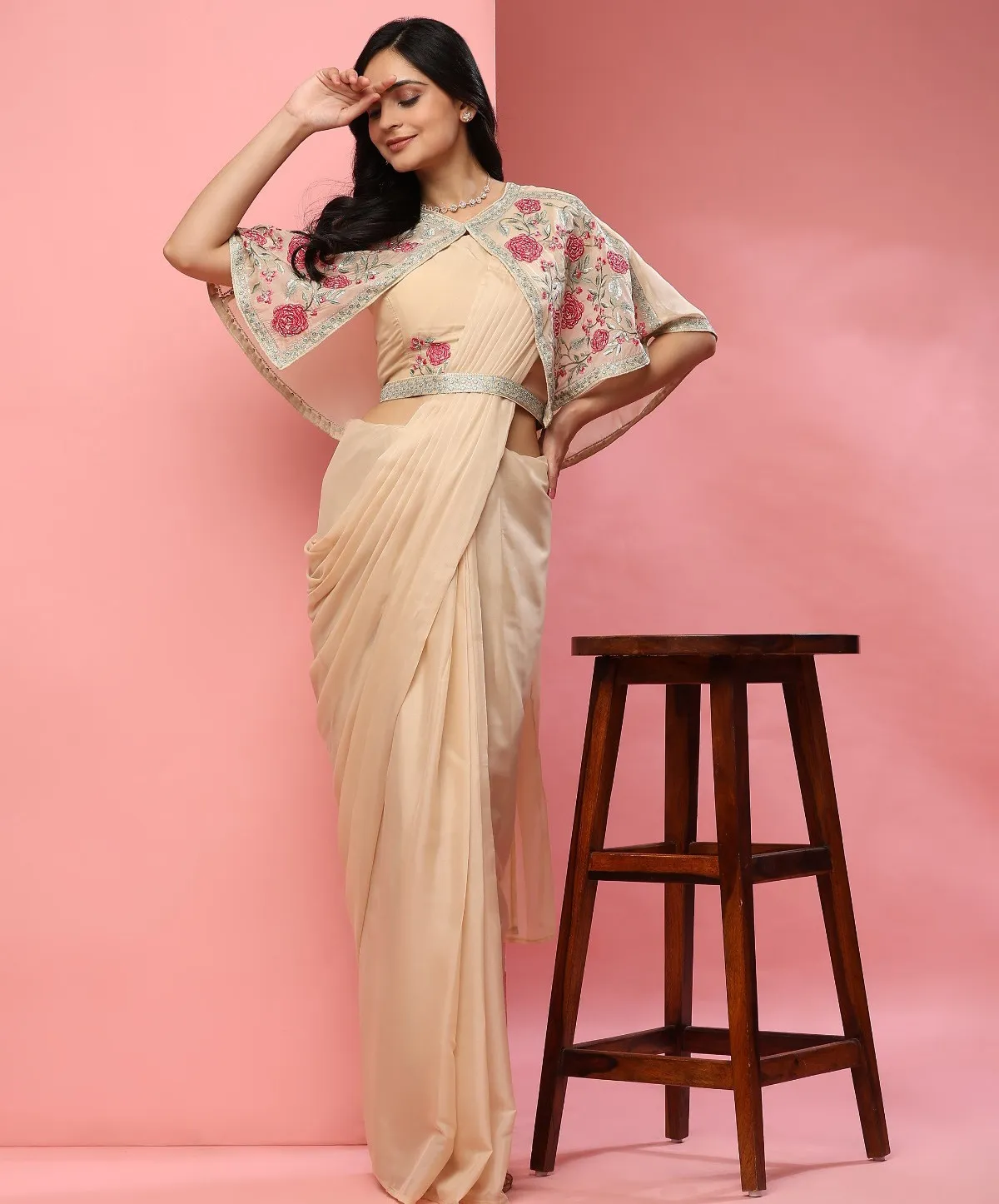 Amoha Trendz A337 Chiffon Wholesale Readymade Sarees Collection