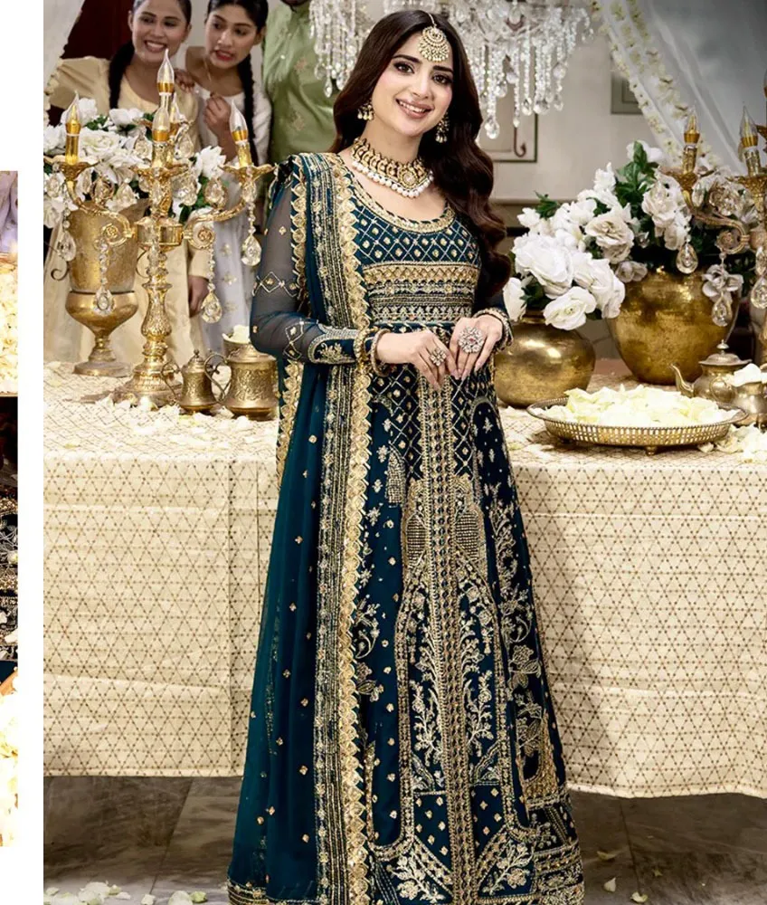 Anamsa 514 Pure Faux Georgette Wholesale Pakistani Salwar Suit Collection