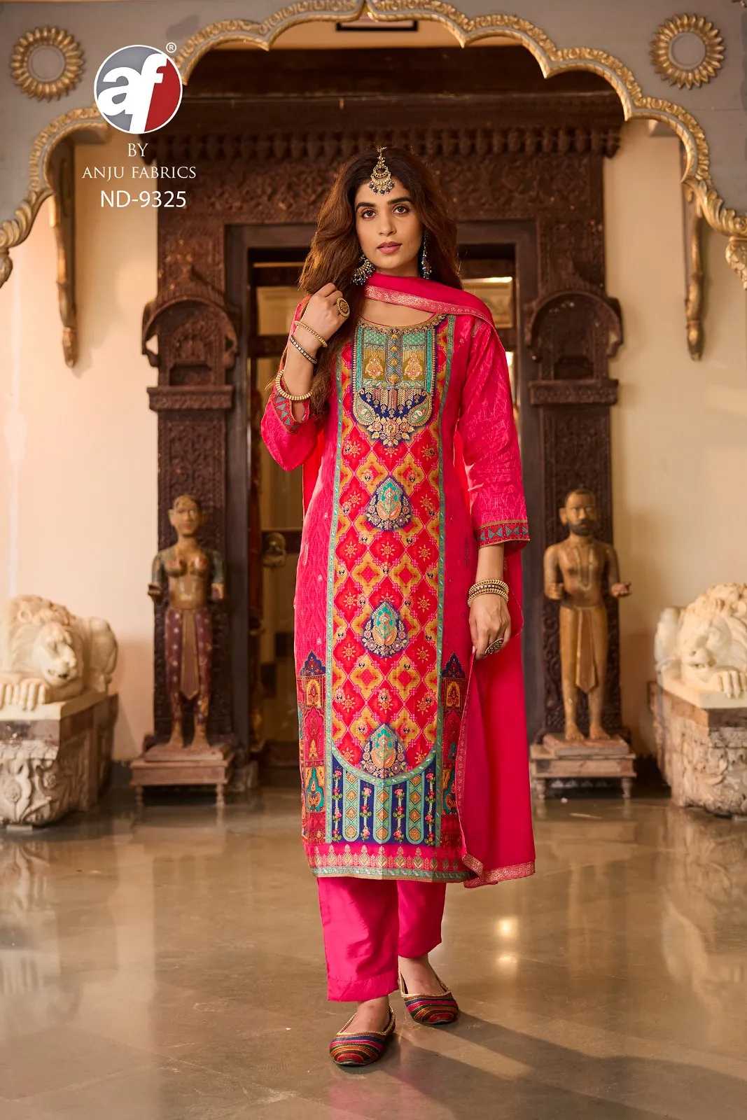 Anju Fabric ND 9325 Russian Silk Wholesale Readymade Suit Collection — Wholesale Readymade Suit, Anju fabric wholesale from Surat — view 3