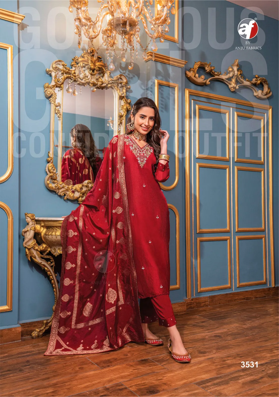 Anju Fabrics Ghunghat Vol10 Pure Dola Silk Wholesale Readymade Salwar Suit Collection — Wholesale Readymade Suit, Anju fabric wholesale from Surat - Gallery Image 2