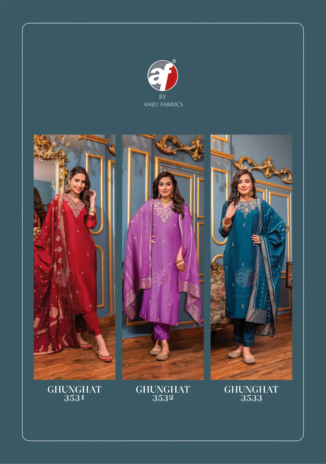 Anju Fabrics Ghunghat Vol10 Pure Dola Silk Wholesale Readymade Salwar Suit Collection — Wholesale Readymade Suit, Anju fabric wholesale from Surat - Gallery Image 7