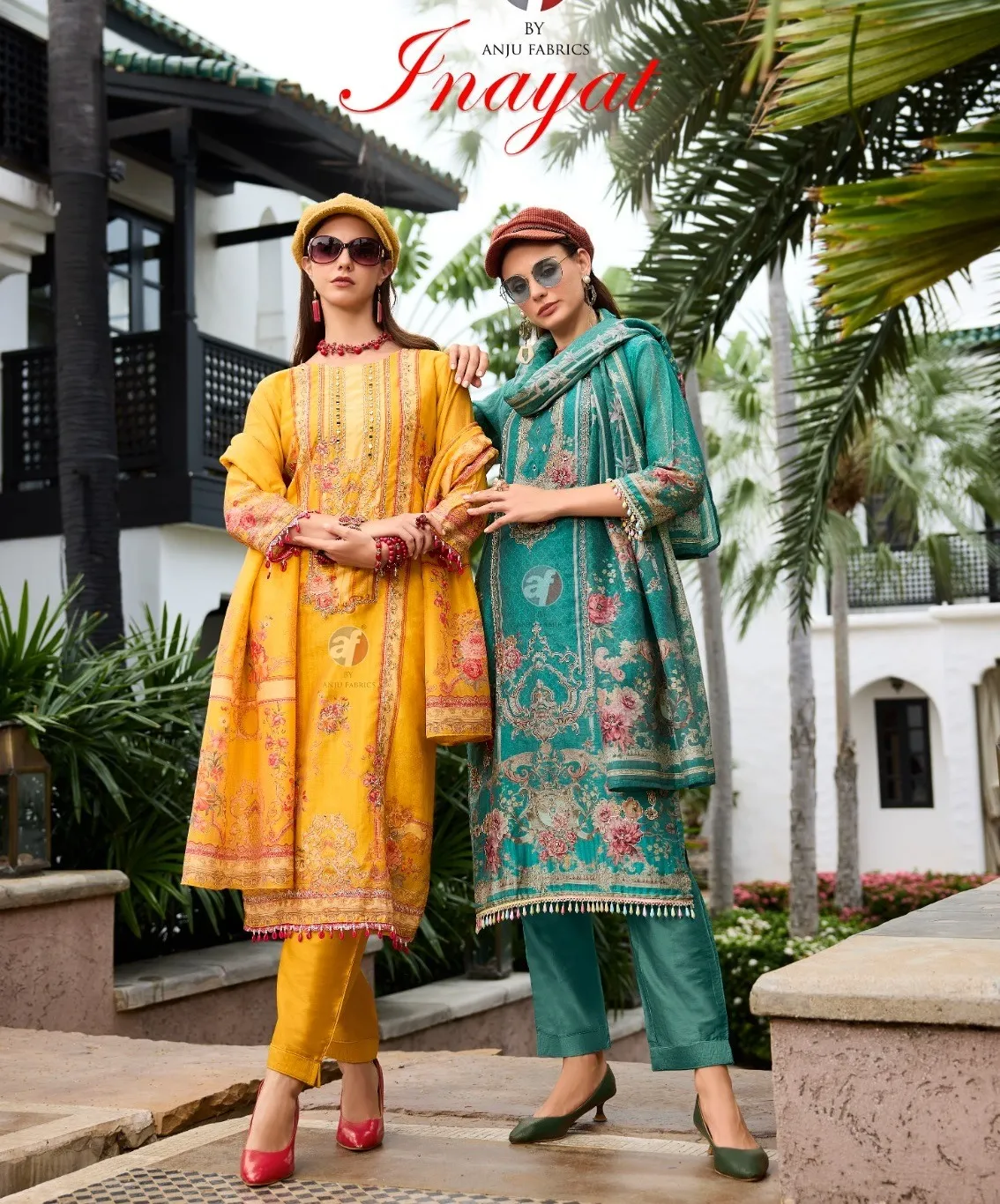 Anju Fabrics Inayat Tissue Shimmer Wholesale Readymade Pakistani Salwar Suit Collection — Wholesale Readymade Suit, Anju fabric wholesale from Surat — view 1