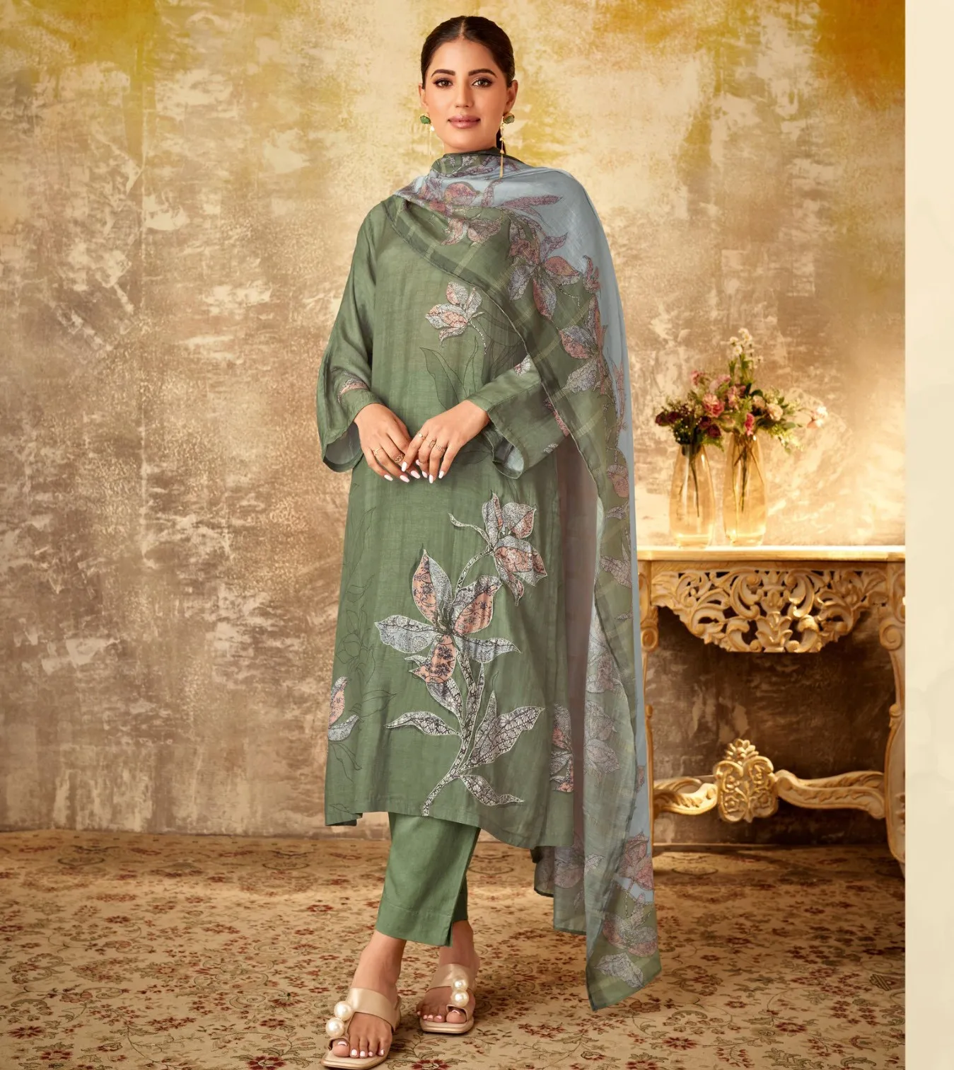 Atrana Pankh Muslin Silk Wholesale Unstitched Salwar Suit Collection