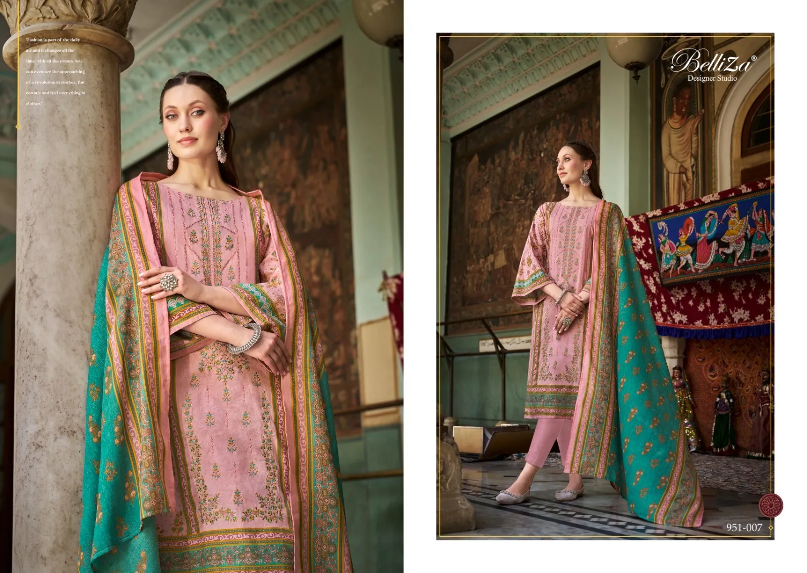 Belliza Bin Saeed Vol 6 Cotton Digital Printed Wholesale Pakistani Salwar Suit Collection - Image 2