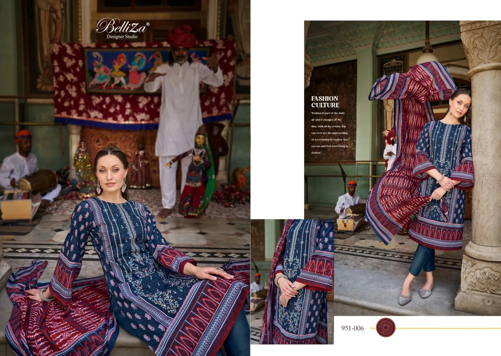 Belliza Bin Saeed Vol 6 Cotton Digital Printed Wholesale Pakistani Salwar Suit Collection - Image 3