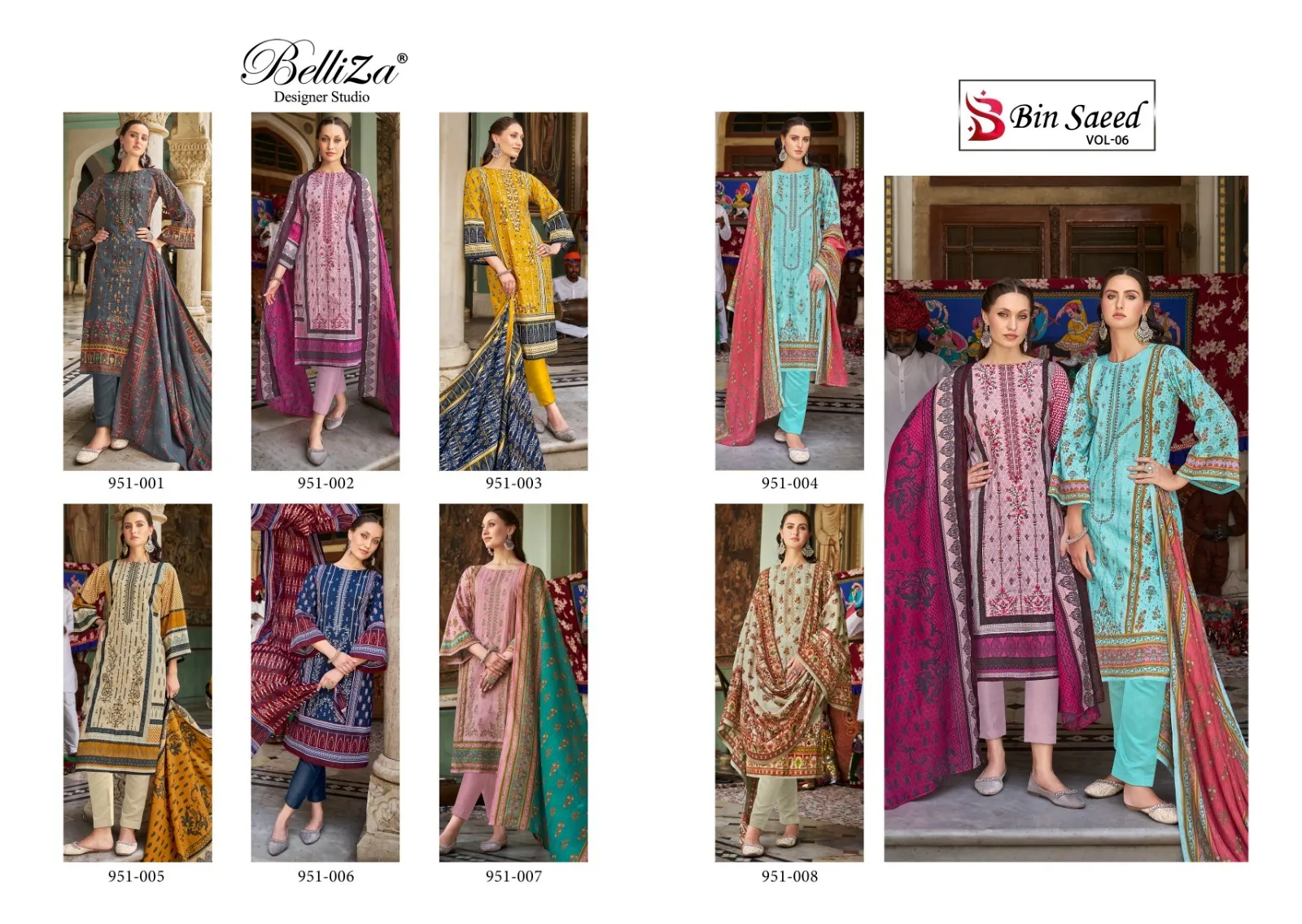 Belliza Bin Saeed Vol 6 Cotton Digital Printed Wholesale Pakistani Salwar Suit Collection - Image 5