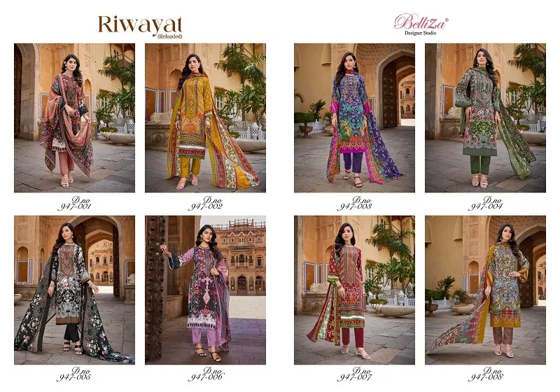 Belliza Riwayat 947 Premium Wholesale Pakistani Salwar Suit Collection - Image 3