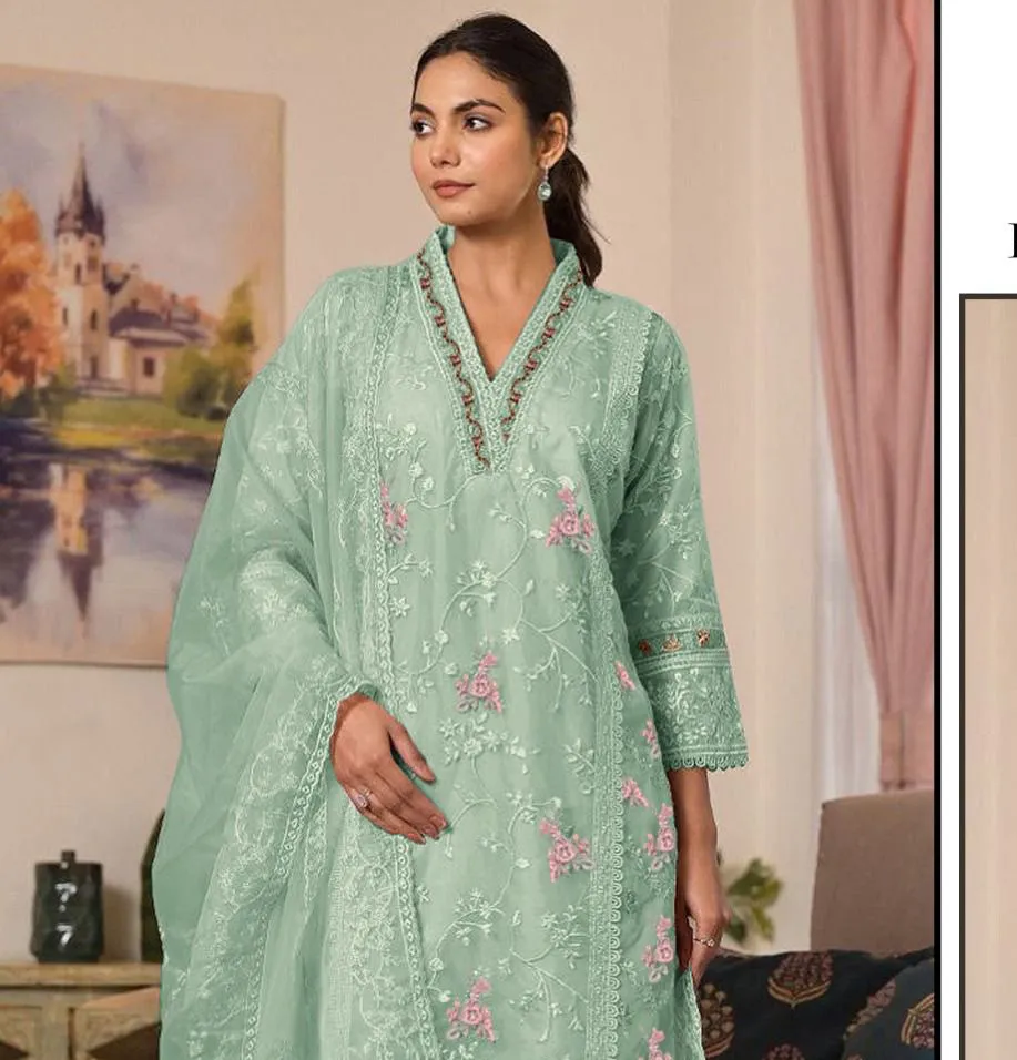 Bilqis B 72 A To D Organza Wholesale Pakistani Suit Collection