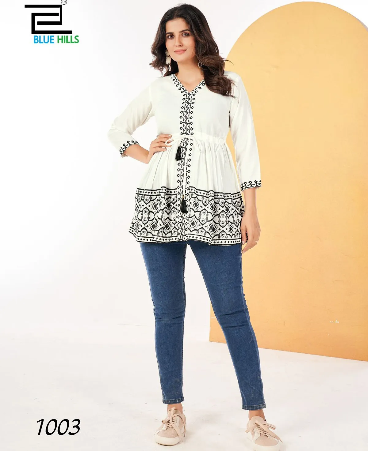 Blue Hills Mango India Rayon Wholesale Fancy Top Collection