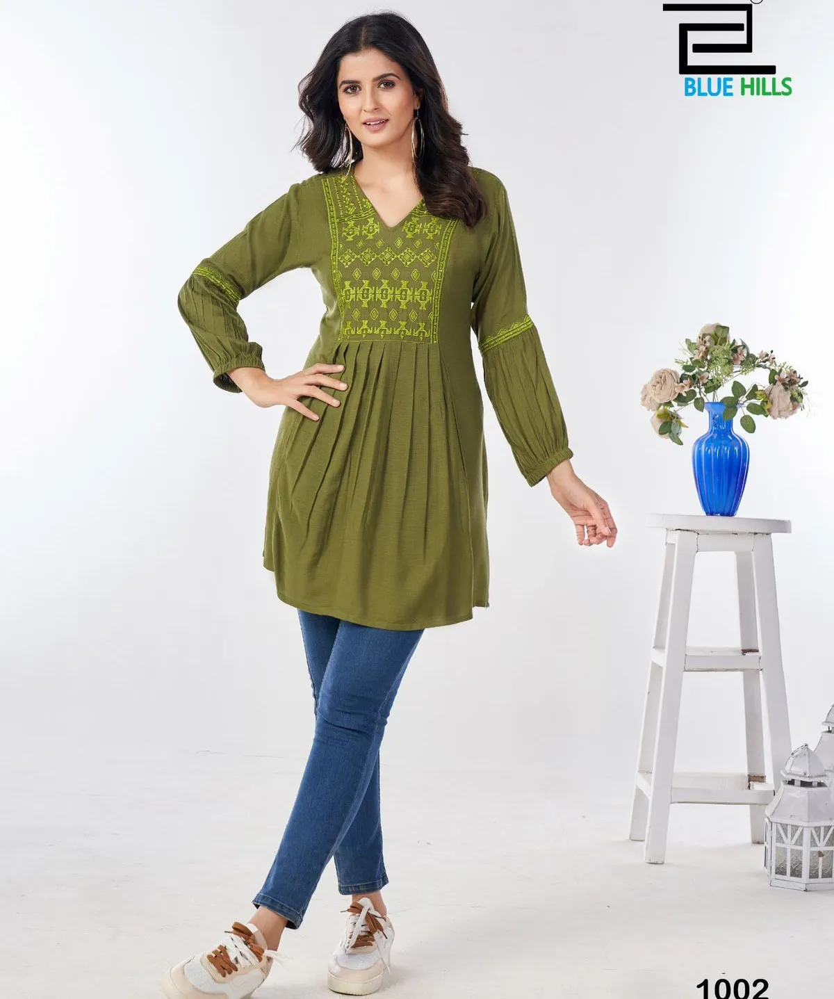 Blue Hills Manu Bhaker Rayon Wholesale Short Kurti Collection