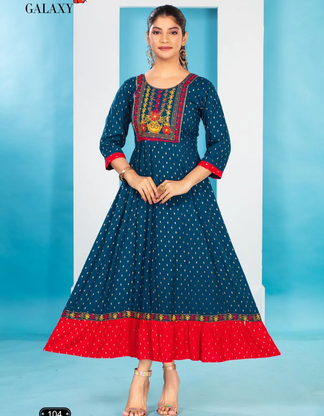 Deecee Galaxy Designer Chinon Wholesale Long Kurtis Collection