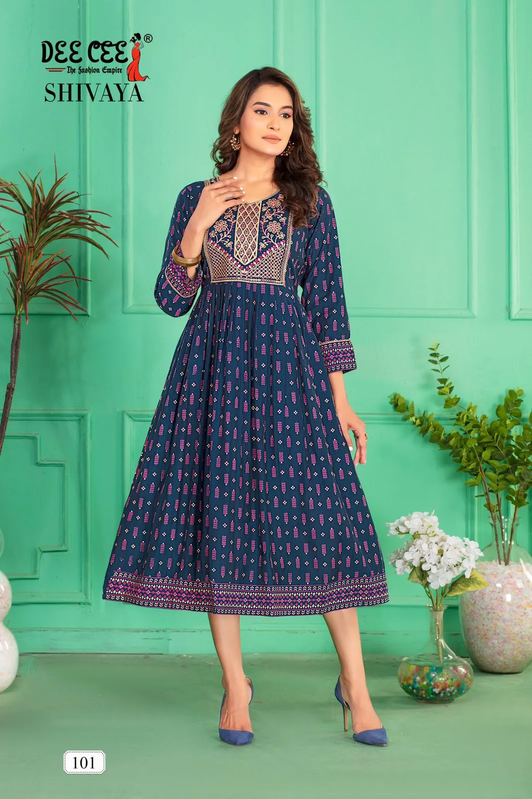 Deecee Shivaya Chanderi Wholesale Designer Kurtis Collection - Image 4